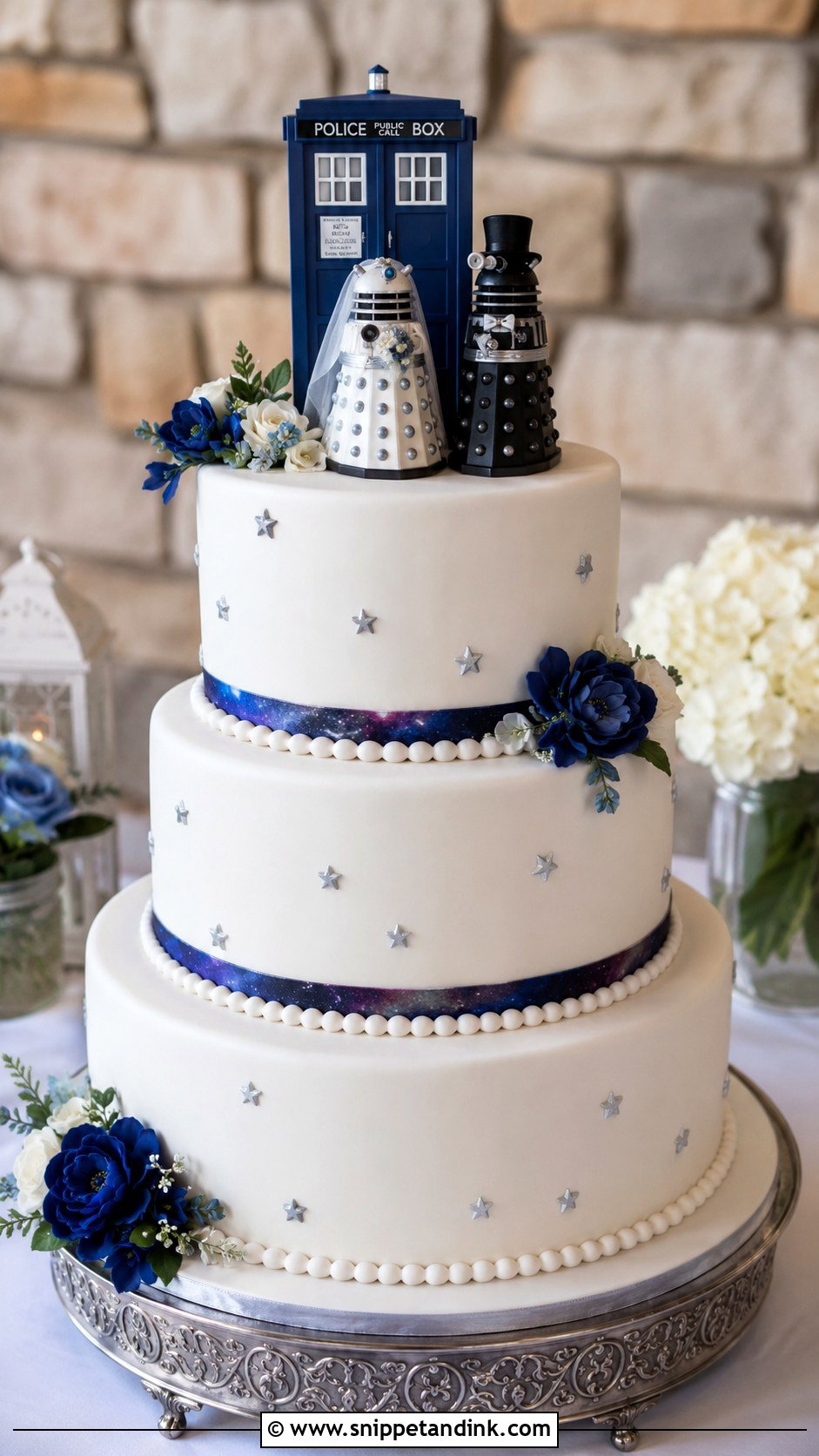 Doctor Who Wedding Cake Topper - Snippet and Ink - 20 Doctor Who Wedding Cake Ideas