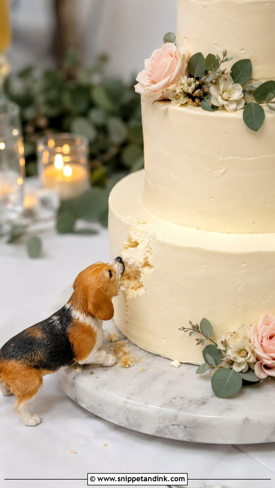Dog Eating Wedding Cake - Snippet and Ink - 25 Dog in Wedding Cake Ideas