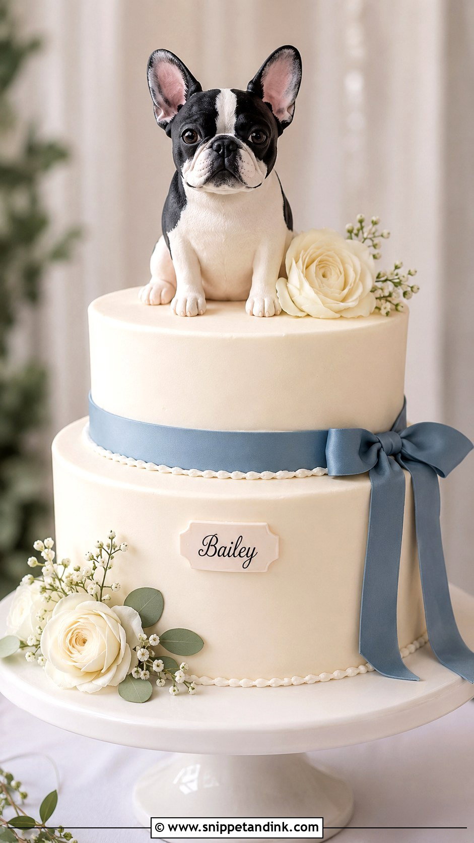 Dog Figurine Wedding Cake - Snippet and Ink - 25 Dog in Wedding Cake Ideas