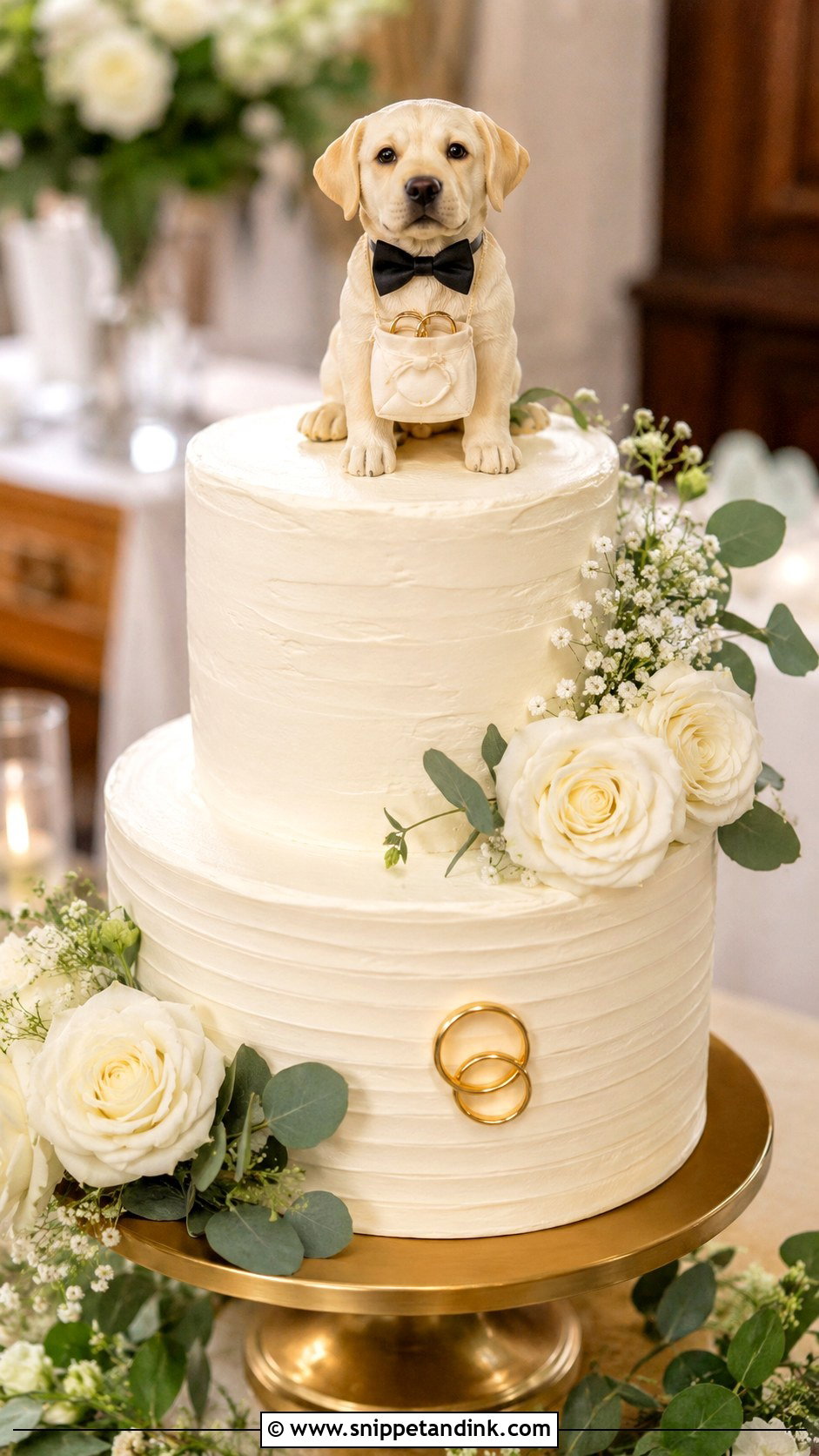 Dog Ring Bearer Wedding Cake - Snippet and Ink - 25 Dog in Wedding Cake Ideas
