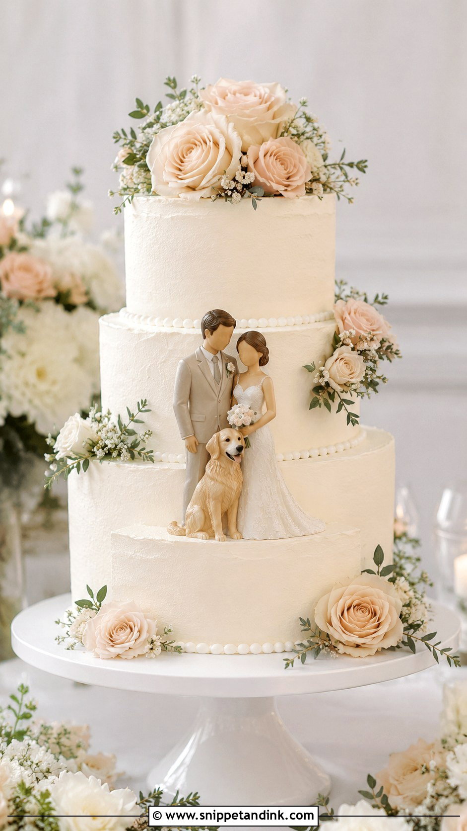 Dog Wedding Cake Topper - Snippet and Ink - 20 Pets on Wedding Cake Ideas