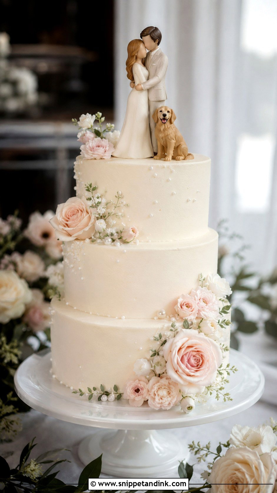 Dog Wedding Cake Topper - Snippet and Ink - 25 Dog in Wedding Cake Ideas