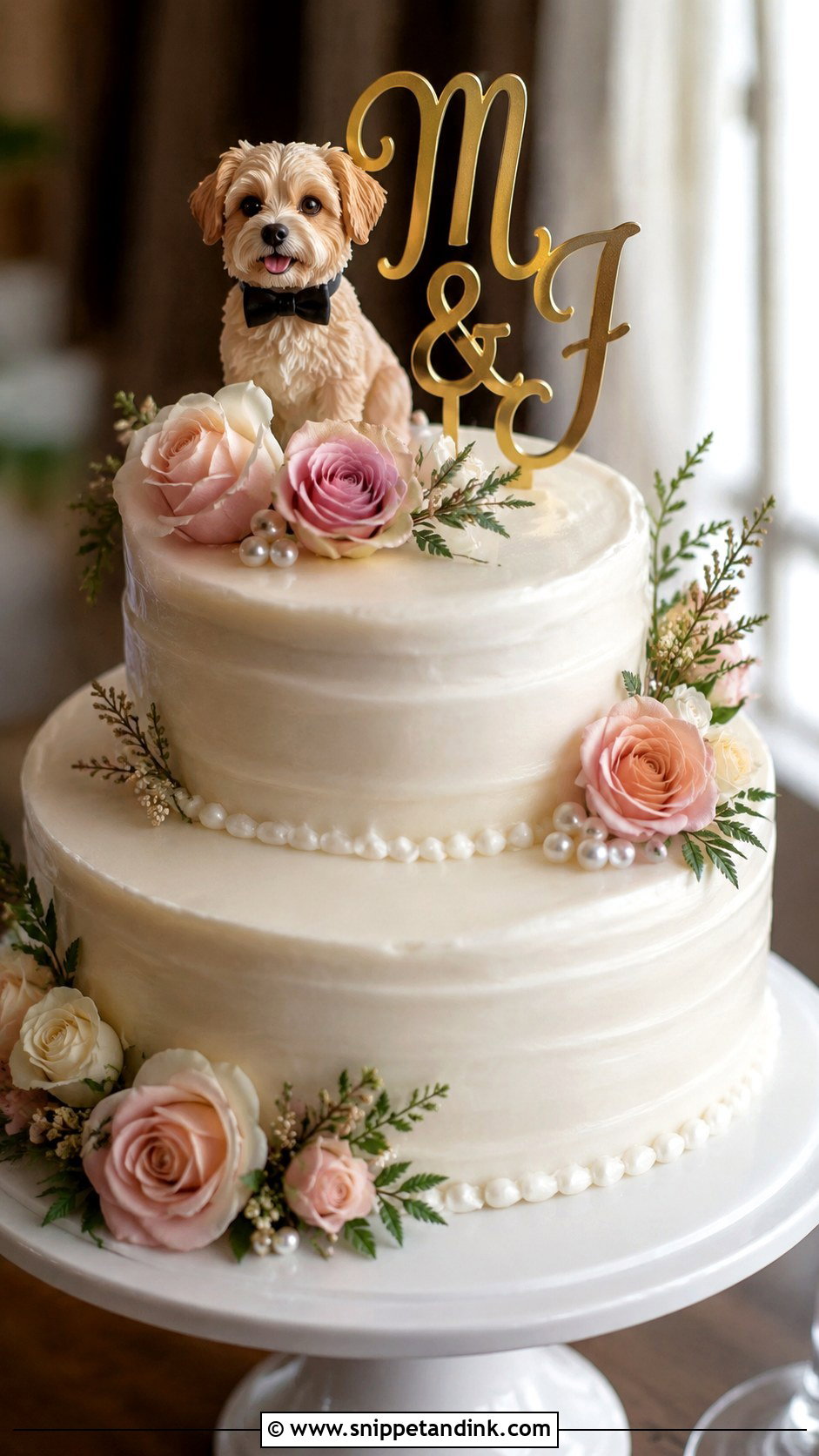 Dog Wedding Cake Topper - Snippet and Ink - 20 Dog Wedding Cake Decoration Ideas
