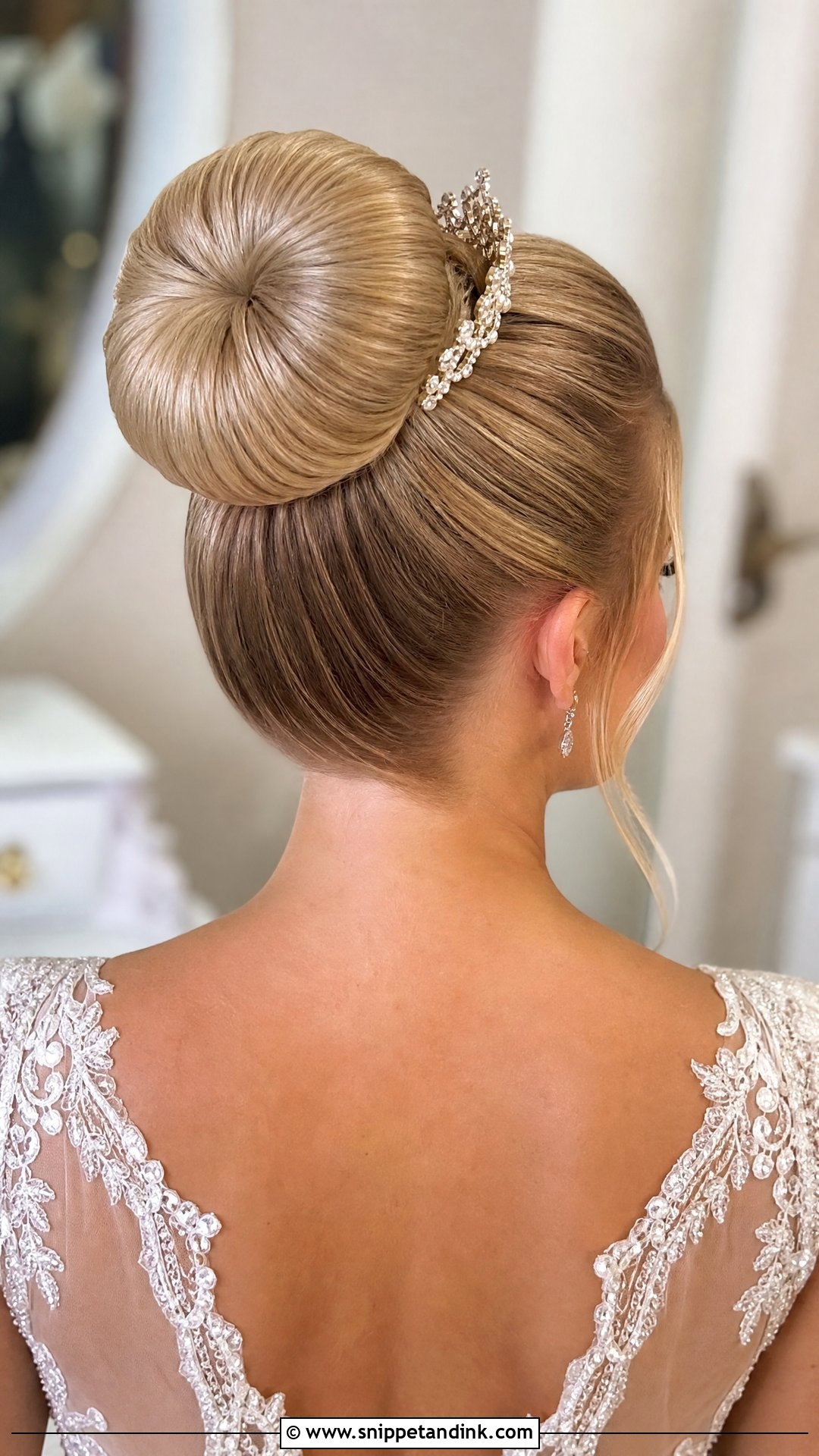 Donut Bridal Bun - Snippet and Ink - 15 Bridal Hair Bun Style Ideas