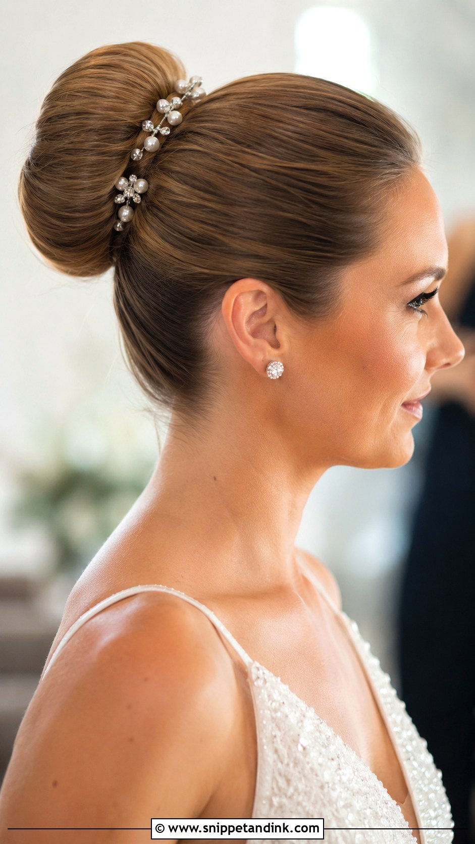 Donut Bun Wedding Hairstyle - Snippet and Ink - 30 Wedding Bun Hairstyles
