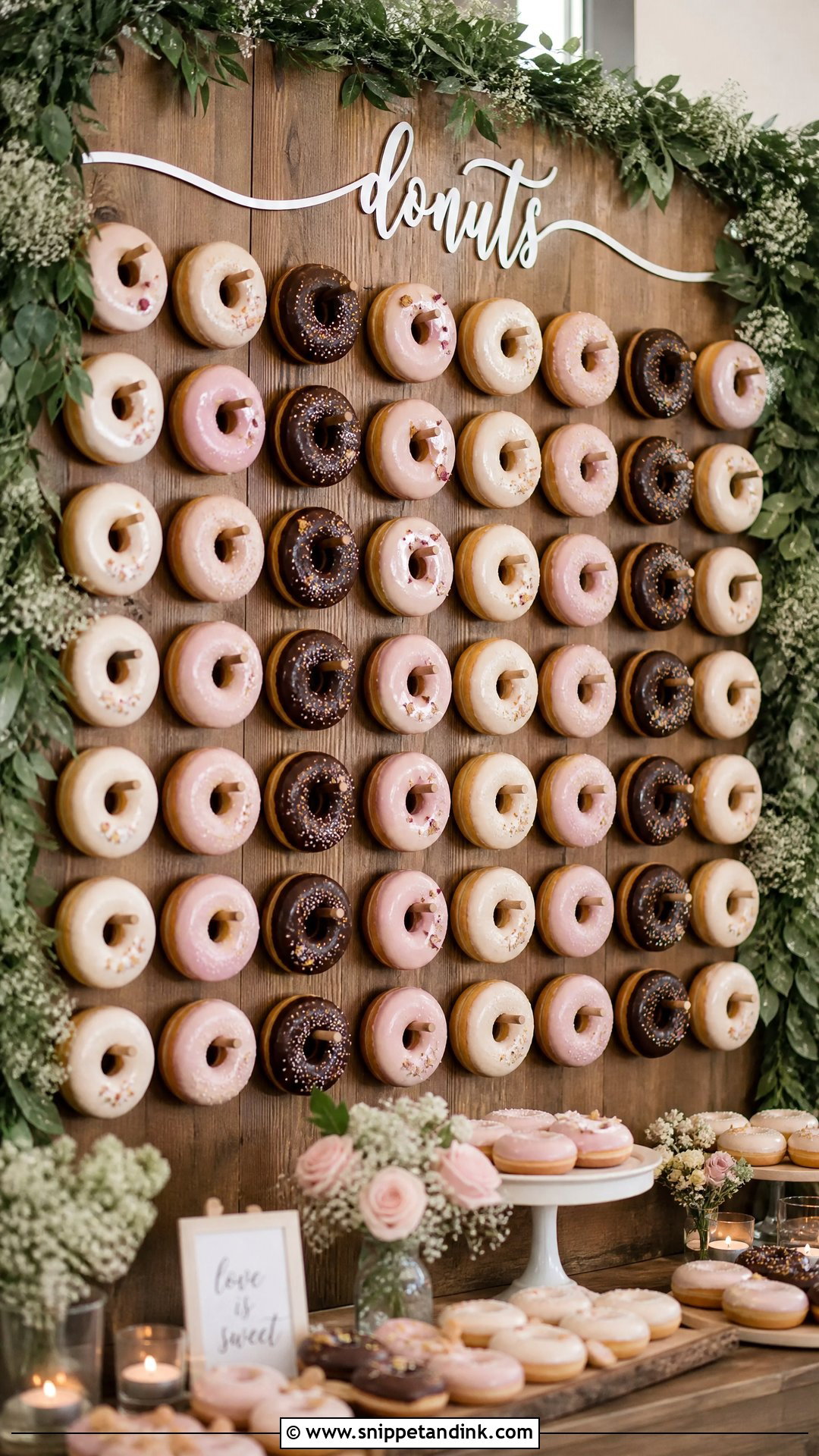 Donut Wall - Snippet and Ink - 20 Wedding Dessert Ideas