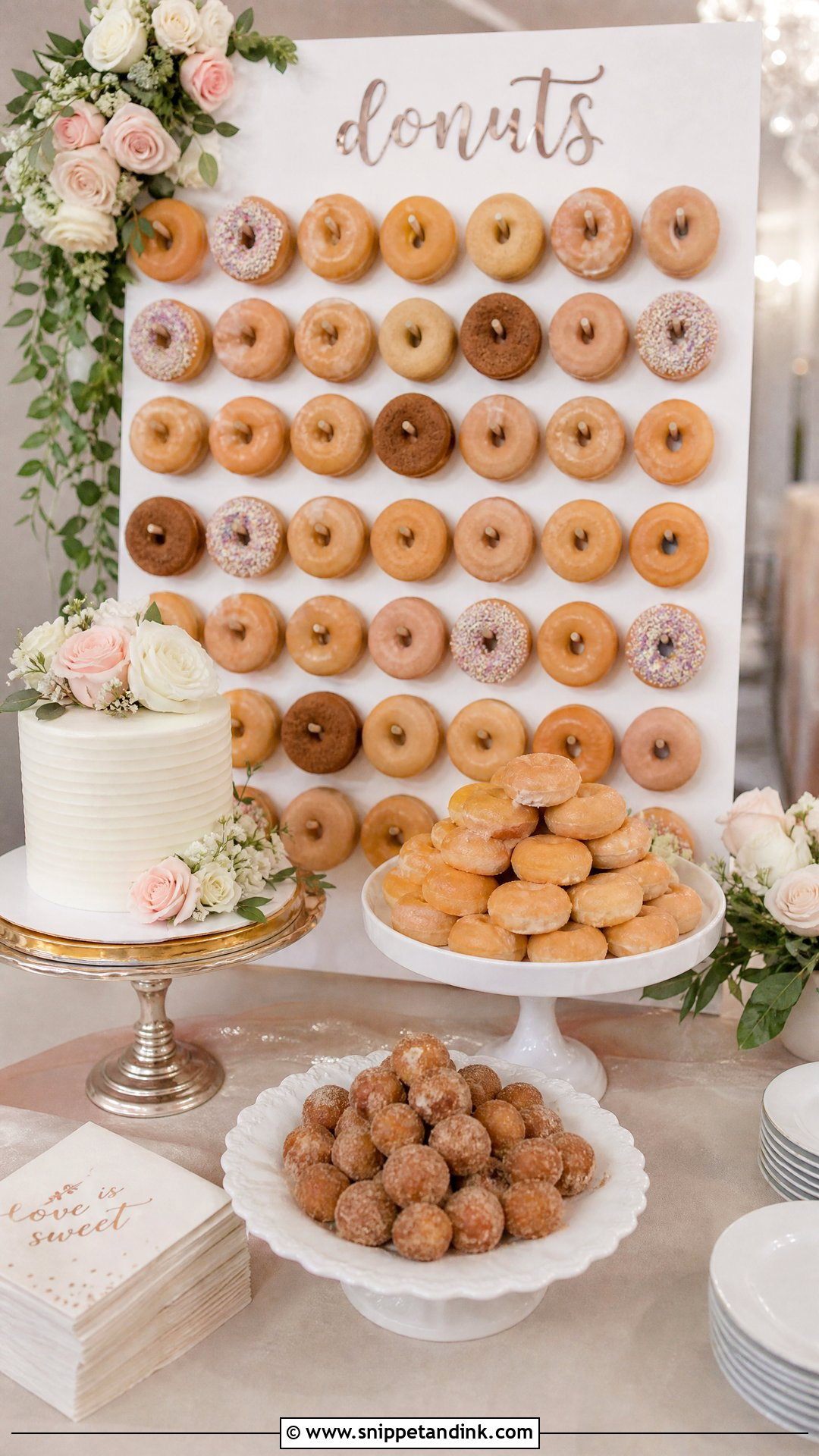 Donut Wedding Dessert Table - Snippet and Ink - 20 Wedding Dessert Table Ideas