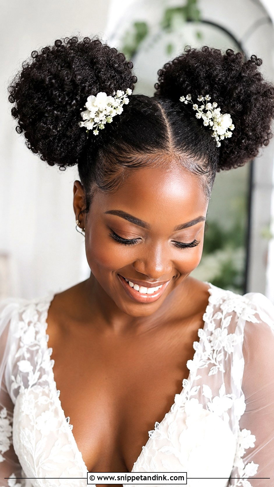 Double Afro Puffs - Snippet and Ink - 25 Afro Wedding Hairstyles