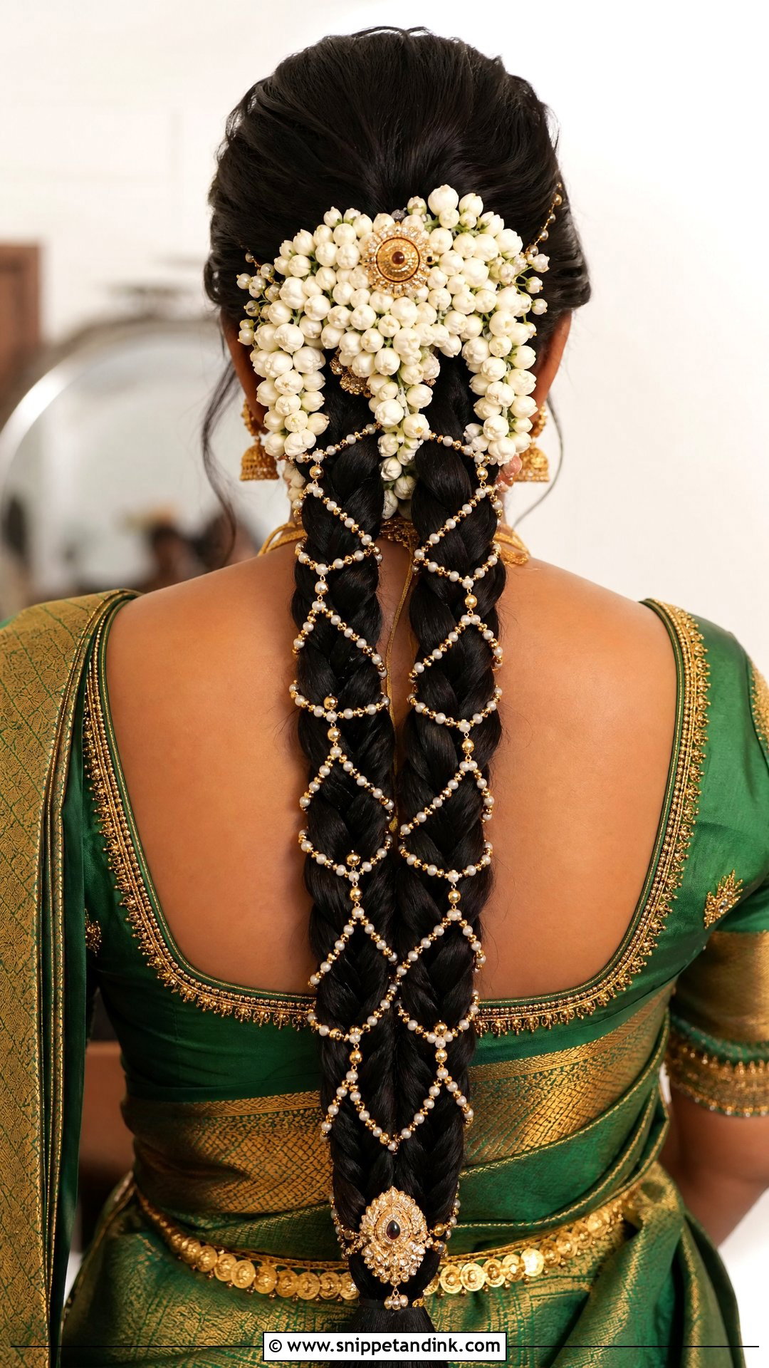 Double Braid Bridal Hairstyle - Snippet and Ink - 20 Bridal Muhurtham Hairstyle Ideas