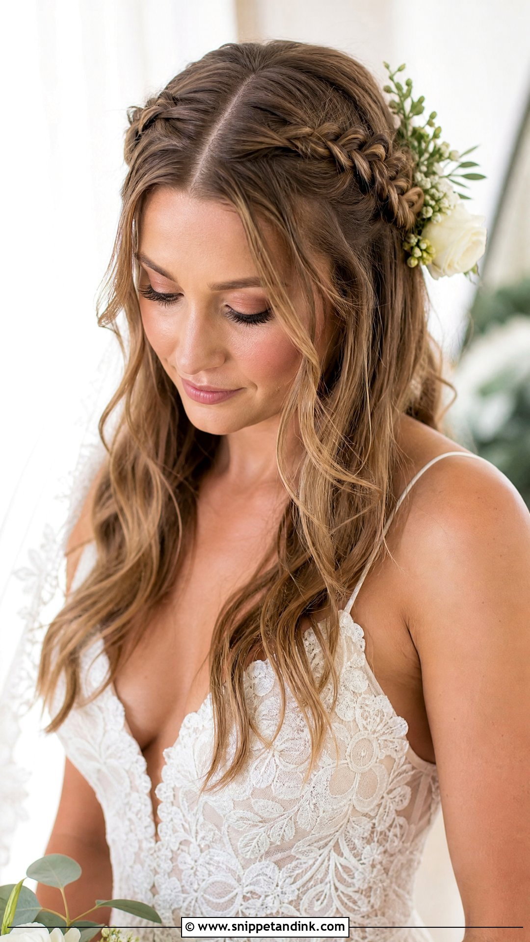 Double Braid Face Framing Wedding Hair - Snippet and Ink - 20 Ariana Grande Wedding Hair Ideas