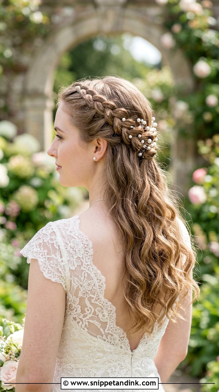 Double Braid Half Up Half Down Hair - Snippet and Ink - 20 Braided Half-Up Half-Down Wedding Hair Ideas