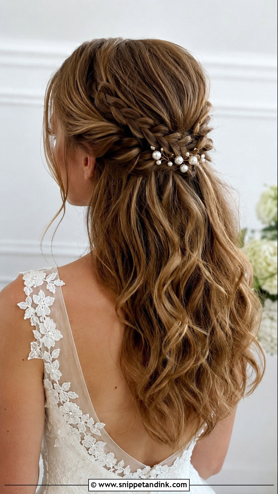 Double Braid Half Up Wedding Hairstyle - Snippet and Ink - 20 Half-Up Wedding Hair Braid Ideas