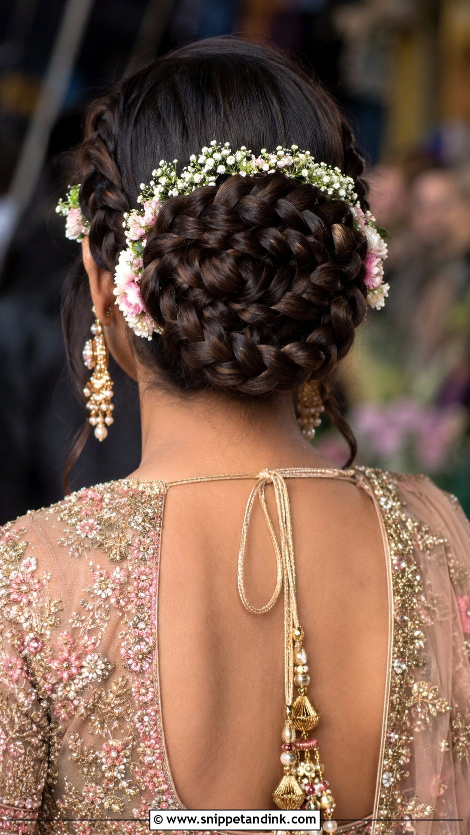 Double Braid Updo - Snippet and Ink - 30 Indian Hairstyle for Wedding Ideas