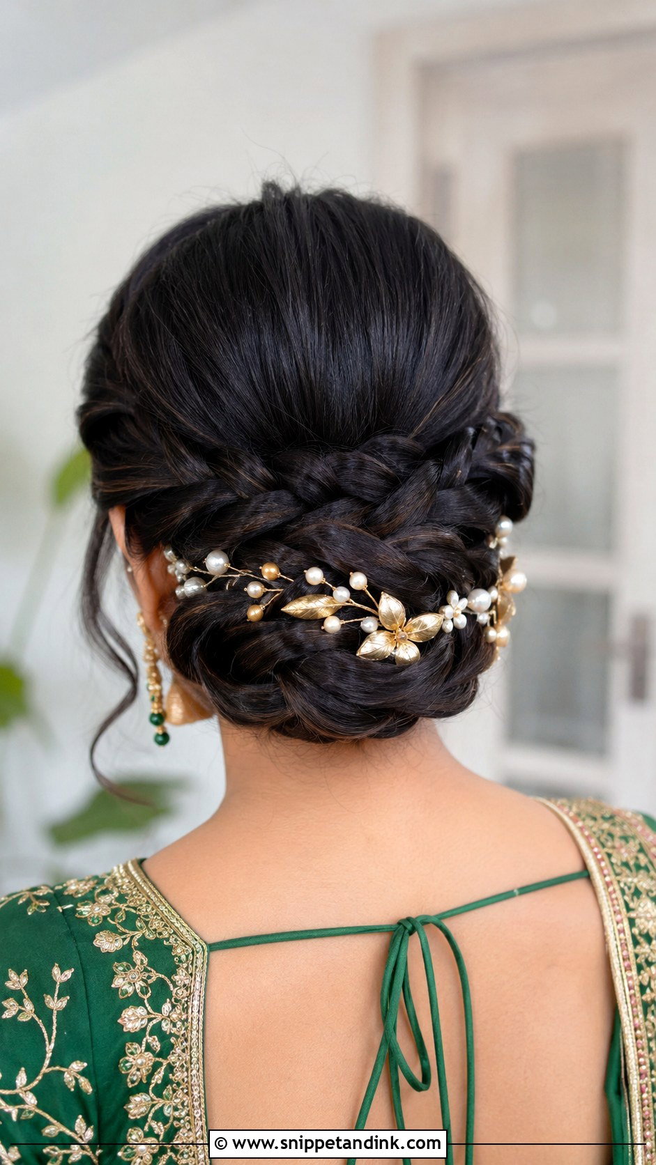 Double Braid Updo for Bride - Snippet and Ink - 25 Mehandi Hairstyles for Bride