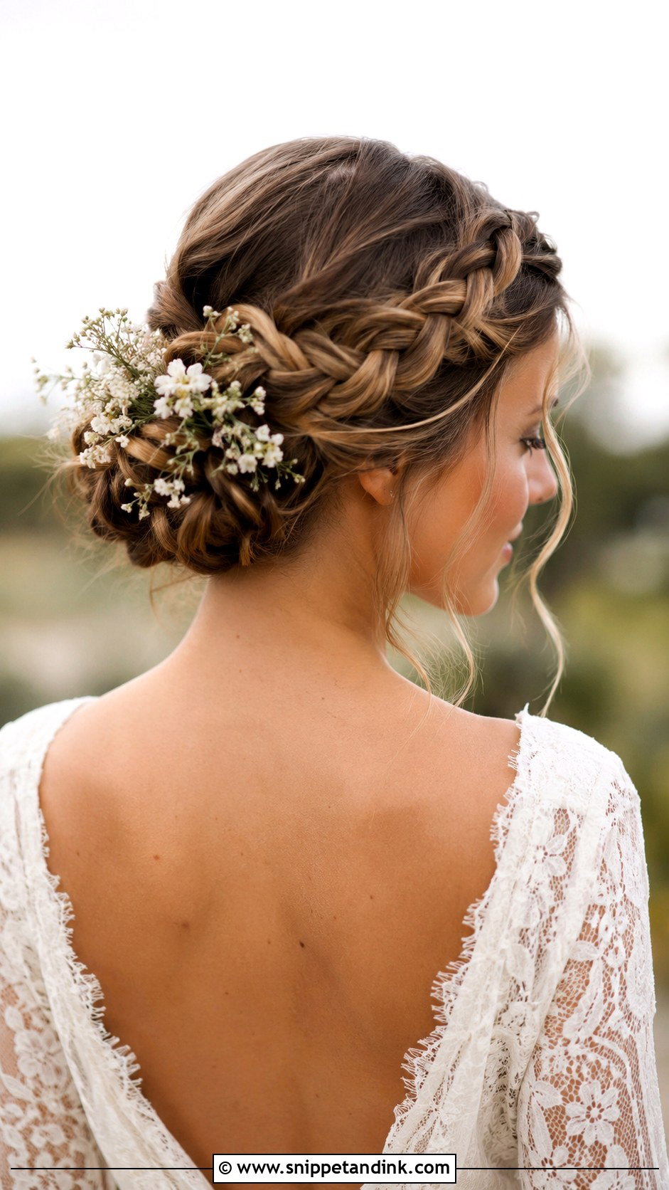 Double Braid Updo for Medium Hair - Snippet and Ink - 30 Wedding Updos for Medium Hair
