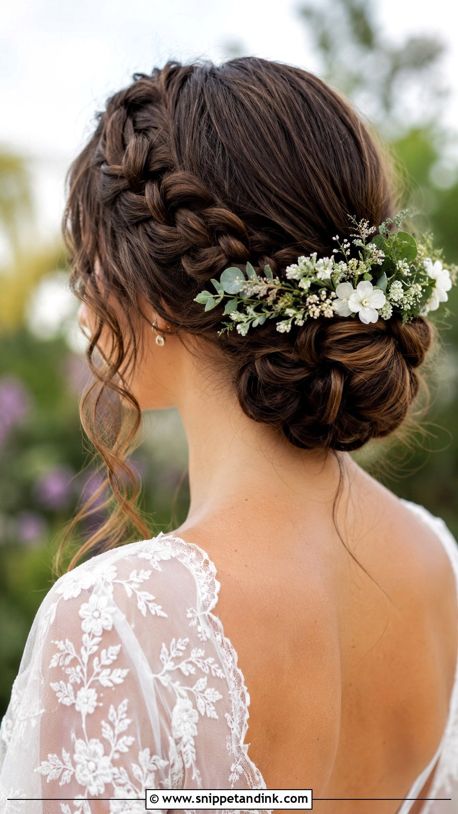 Double Braided Low Bun - Snippet and Ink - 30 Low Bun Bridal Hair Ideas