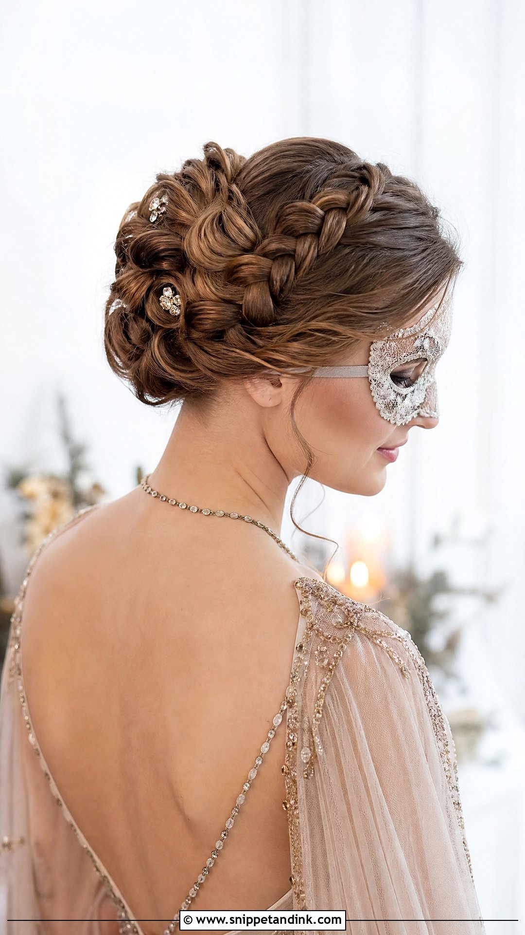 Double Braided Updo - Snippet and Ink - 20 Hairstyles for Masquerade Ball