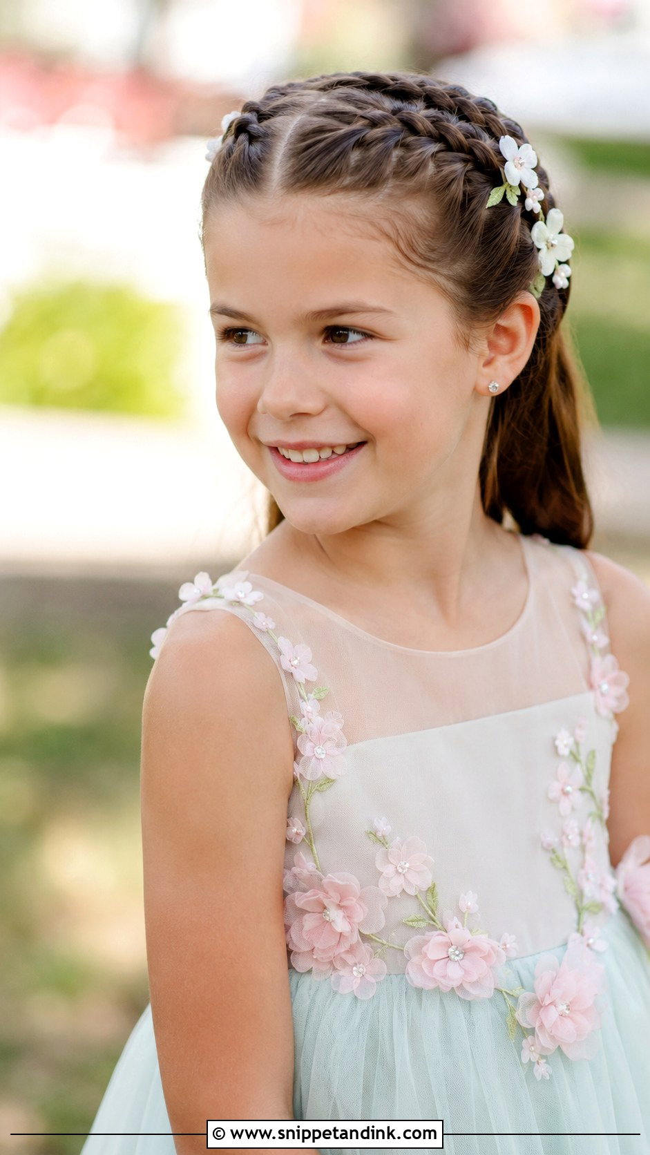 Double Dutch Braids - Snippet and Ink - 30 Kids Wedding Hair Ideas