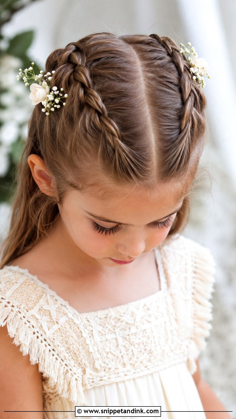 Double Dutch Braids - Snippet and Ink - 25 Childrens Wedding Hair Ideas