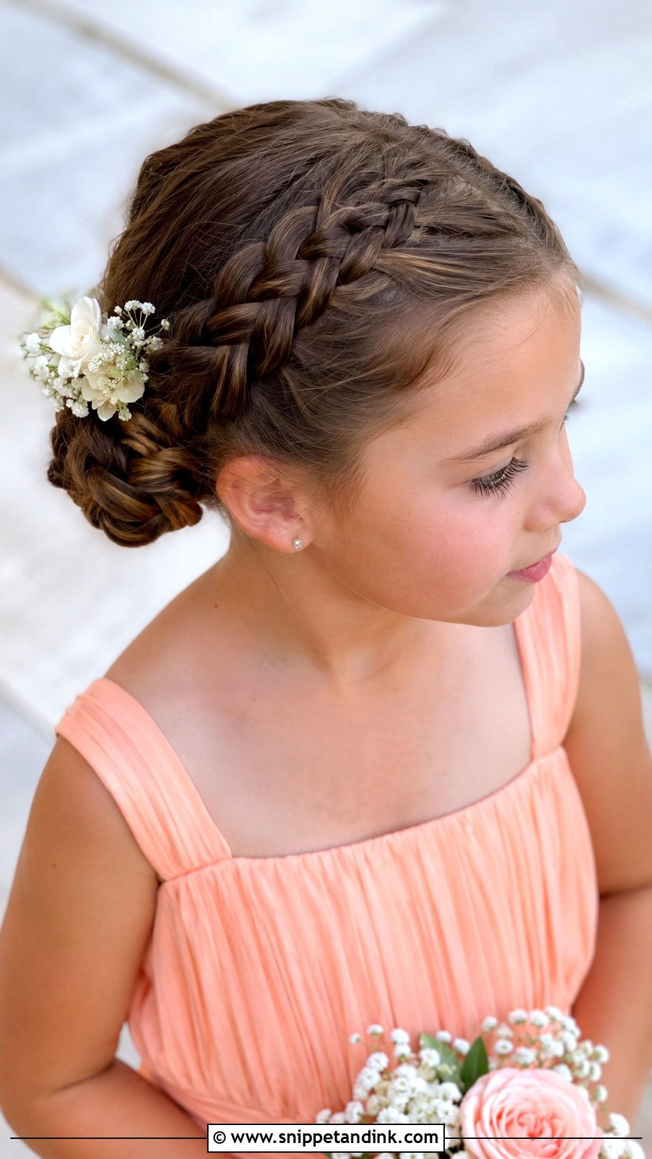 Double Dutch Braids Into Bun - Snippet and Ink - 20 Kid Wedding Hairstyles
