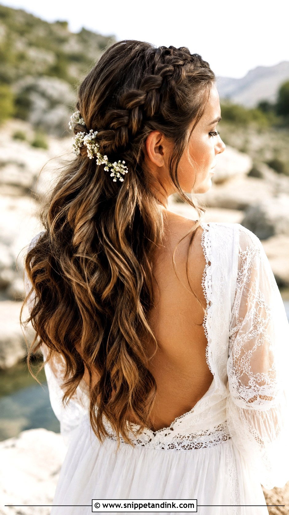 Double Dutch Braids Into Waves - Snippet and Ink - 20 Wedding Hair Down with Braid Ideas