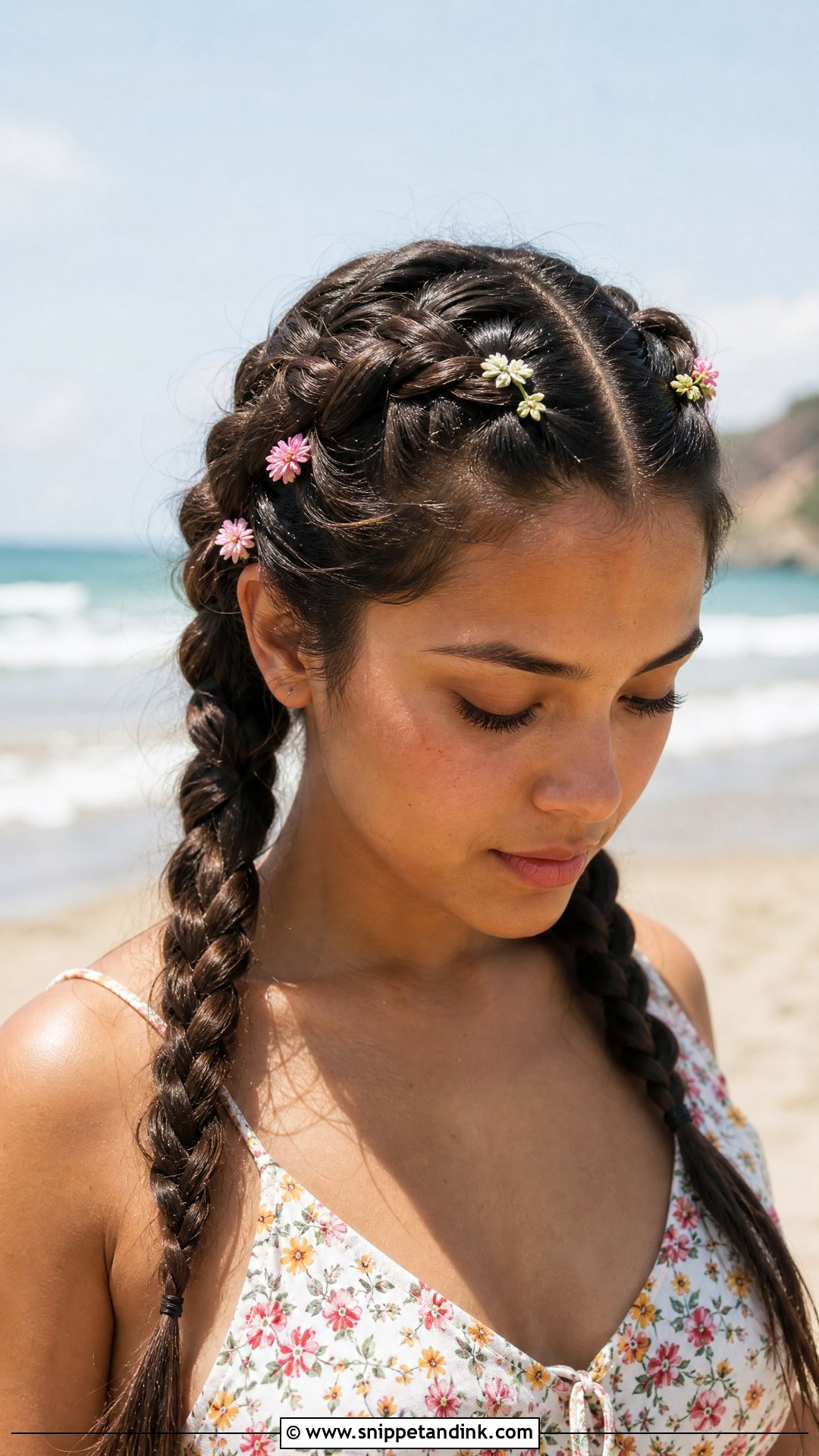 Double Dutch Braids - Snippet and Ink - 20 Beach Wedding Guest Hair Ideas