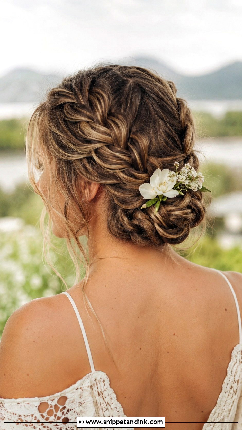 Double French Braid Updo - Snippet and Ink - 20 Simple Medium Length Wedding Guest Hair Ideas