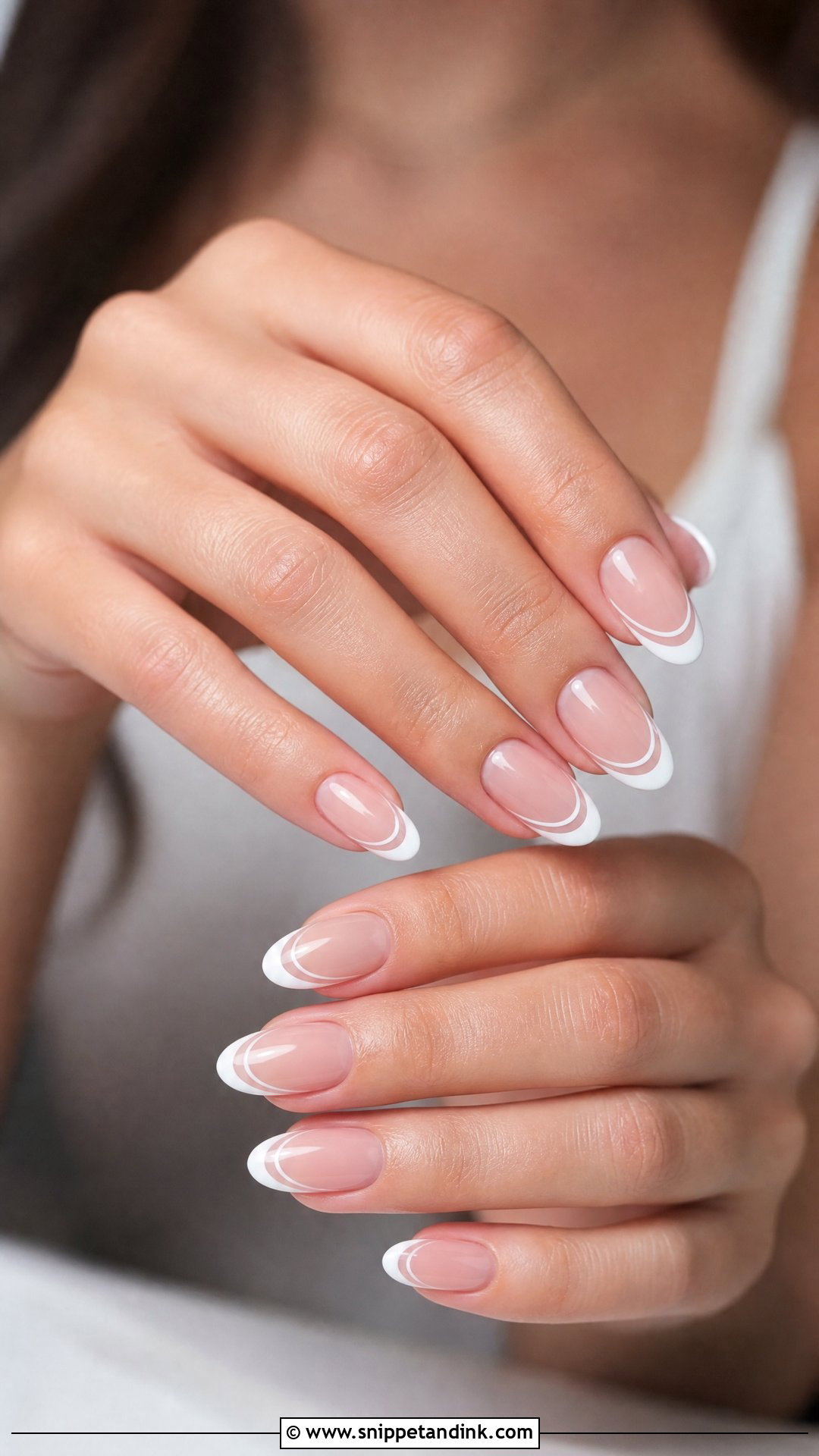 Double French Bridal Nails - Snippet and Ink - 25 French Bridal Nails