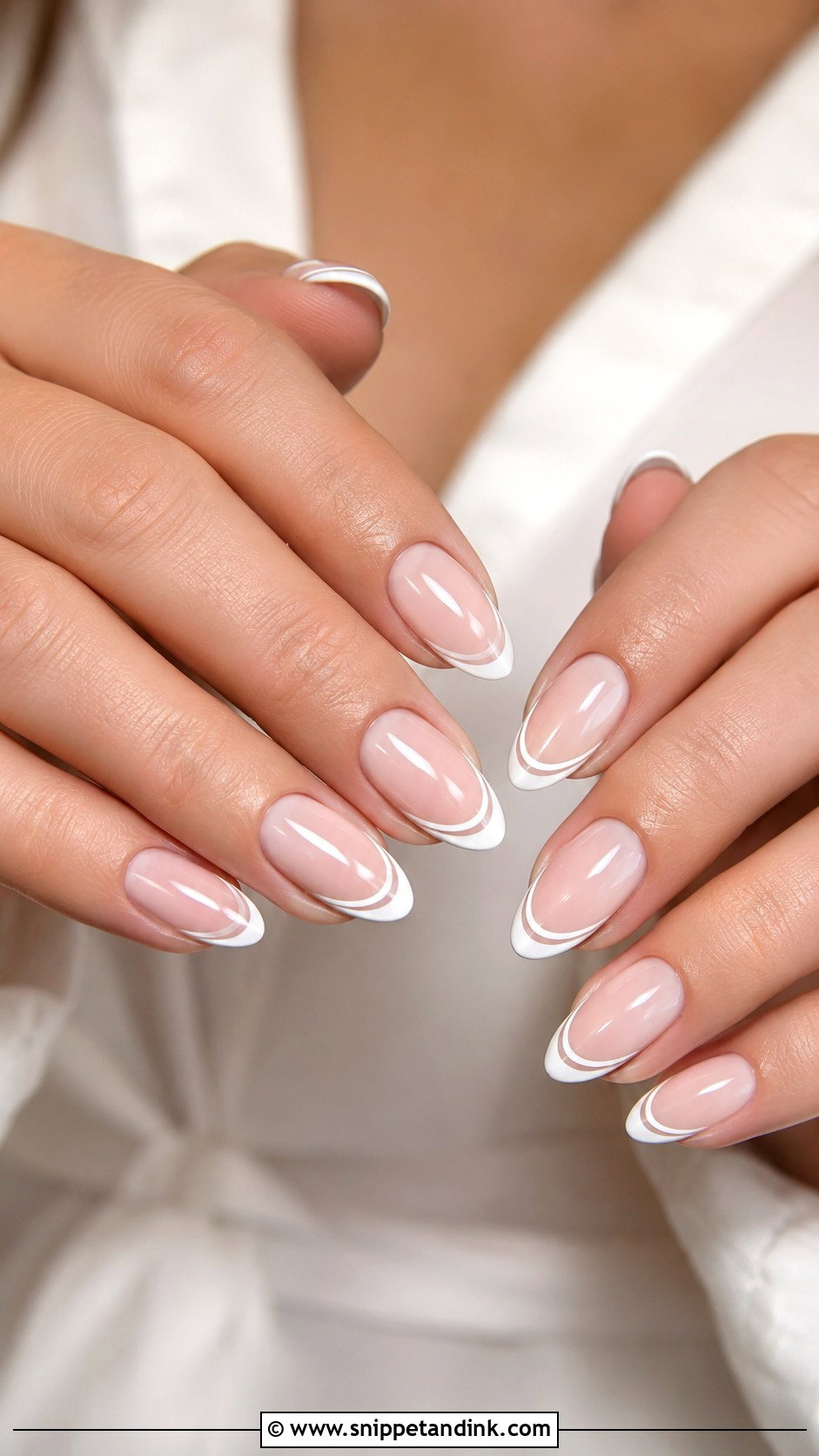 Double French Manicure Wedding Nails - Snippet and Ink - 20 French Manicure Wedding Nails