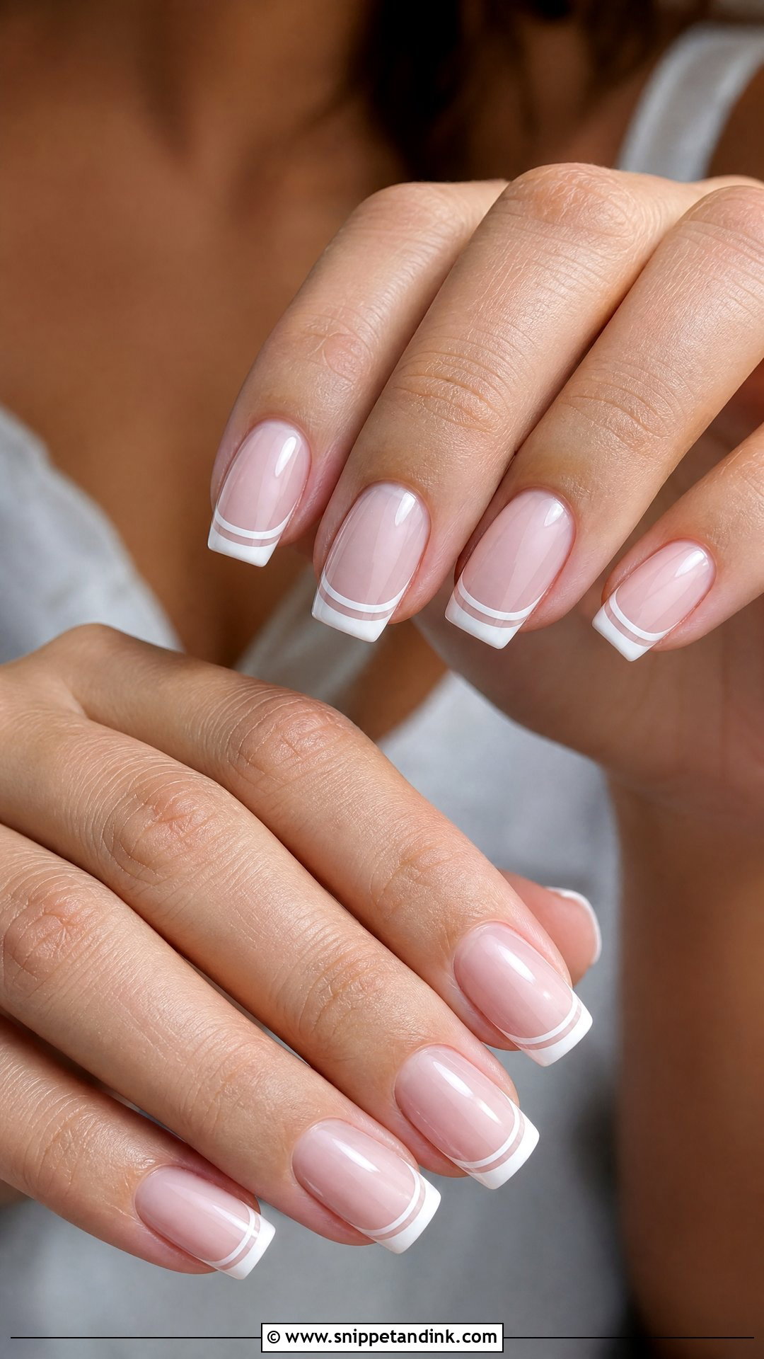 Double French Tip Wedding Nails - Snippet and Ink - 25 French Tip Wedding Nails