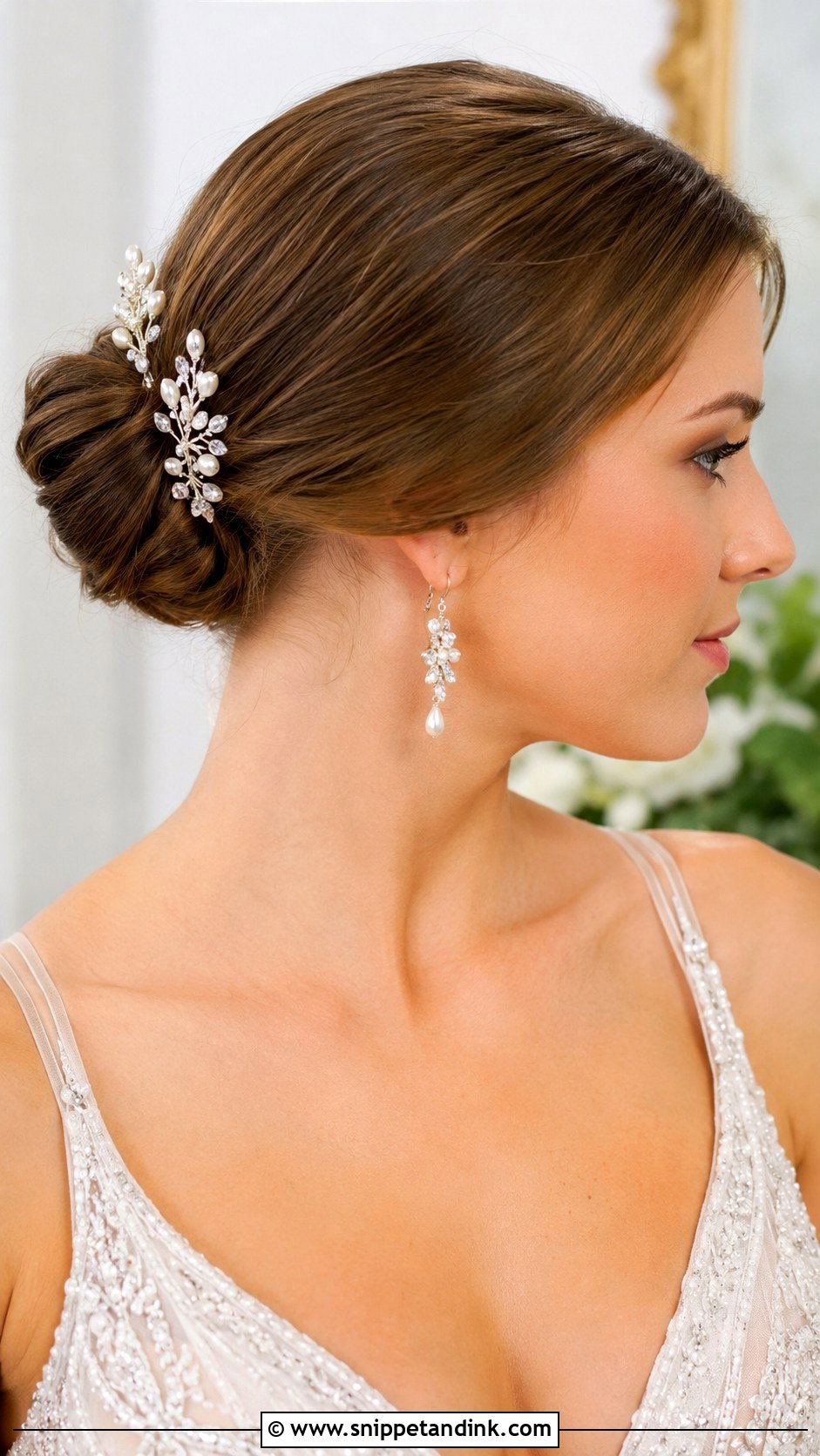 Double Hair Comb for Low Buns - Snippet and Ink - 20 Wedding Hair Comb Ideas