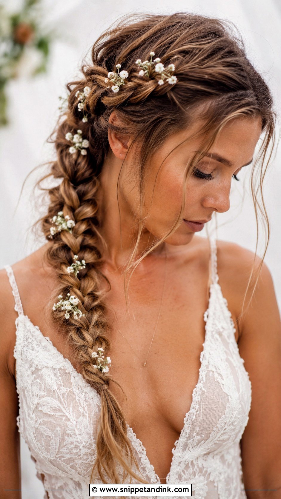 Double Side Braid - Snippet and Ink - 20 Bridal Side Braid Ideas
