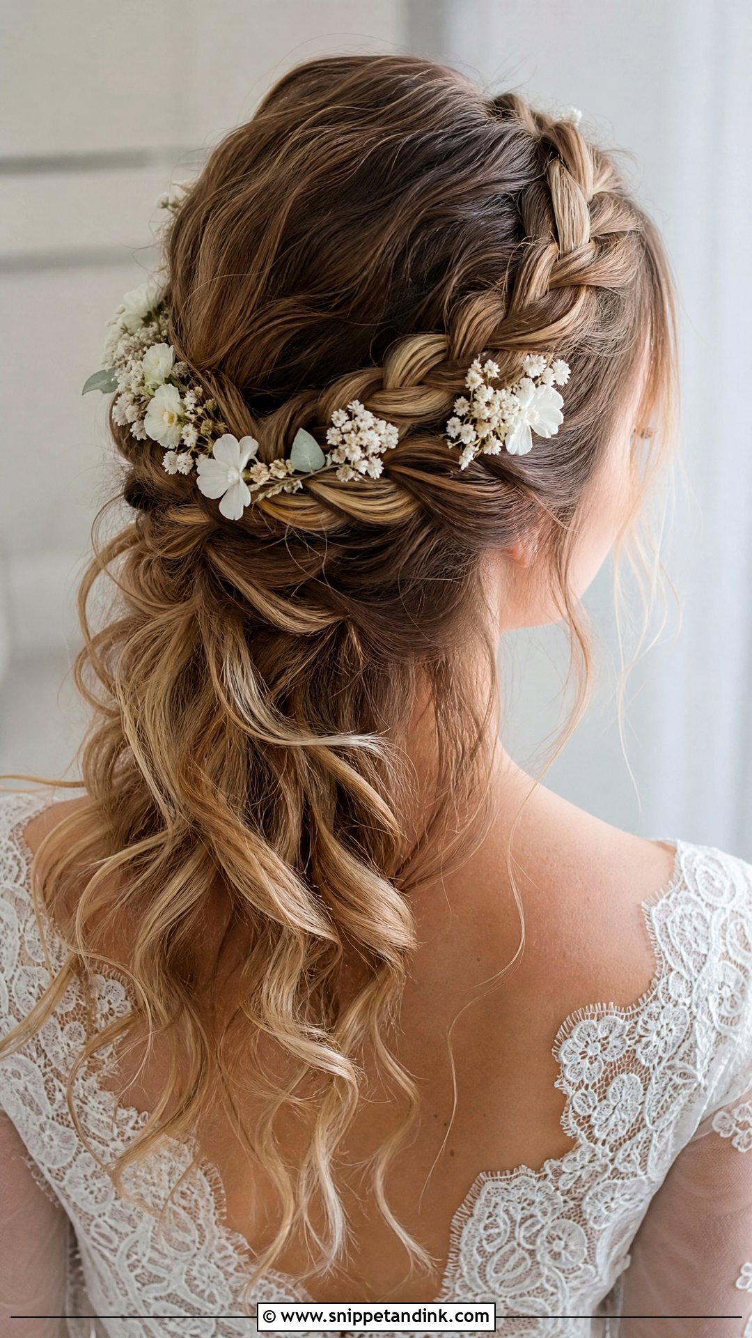 Double Waterfall Braid Crown - Snippet and Ink - 20 Waterfall Braid Wedding Hair Ideas