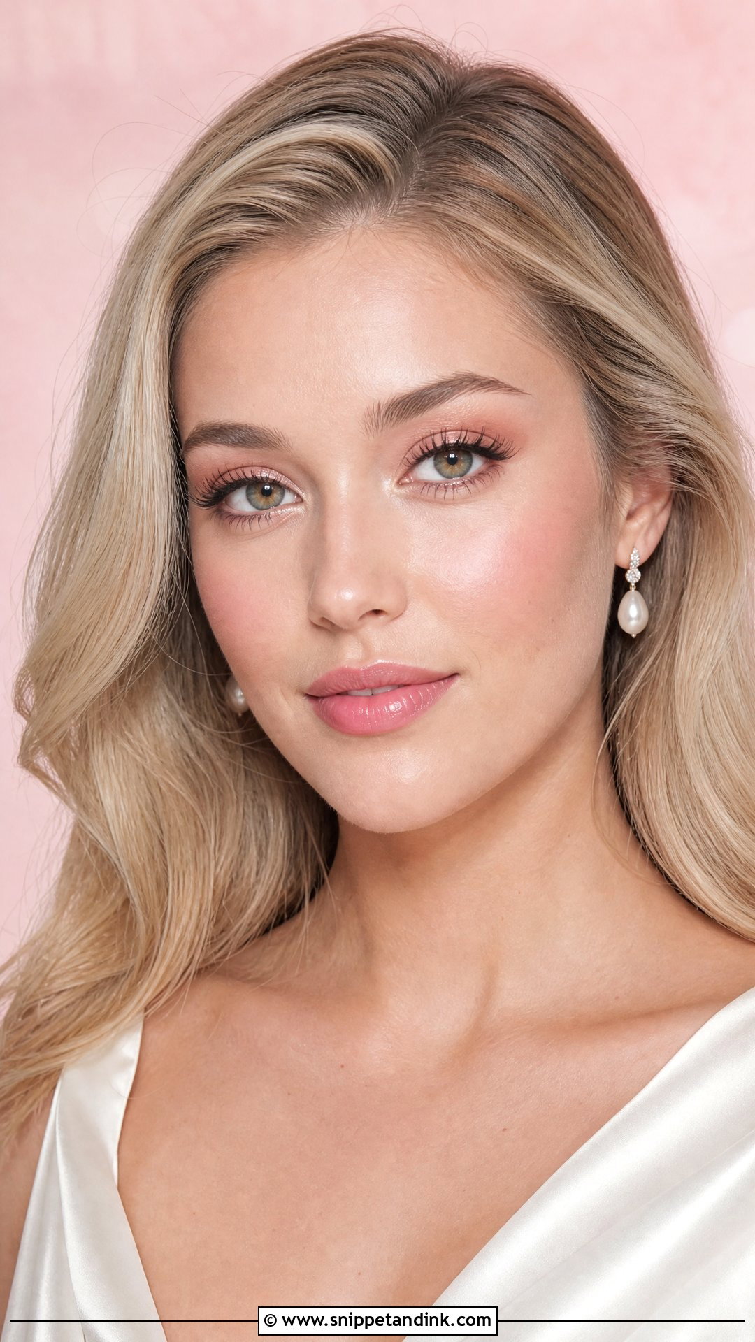 Douyin Bridal Makeup With Glossy Pink Lips - Snippet and Ink - 20 Douyin Wedding Makeup Ideas