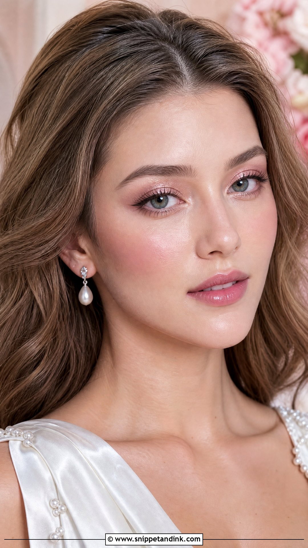 Douyin Bridal Makeup With Pink Shimmer Eyes - Snippet and Ink - 20 Douyin Wedding Makeup Ideas