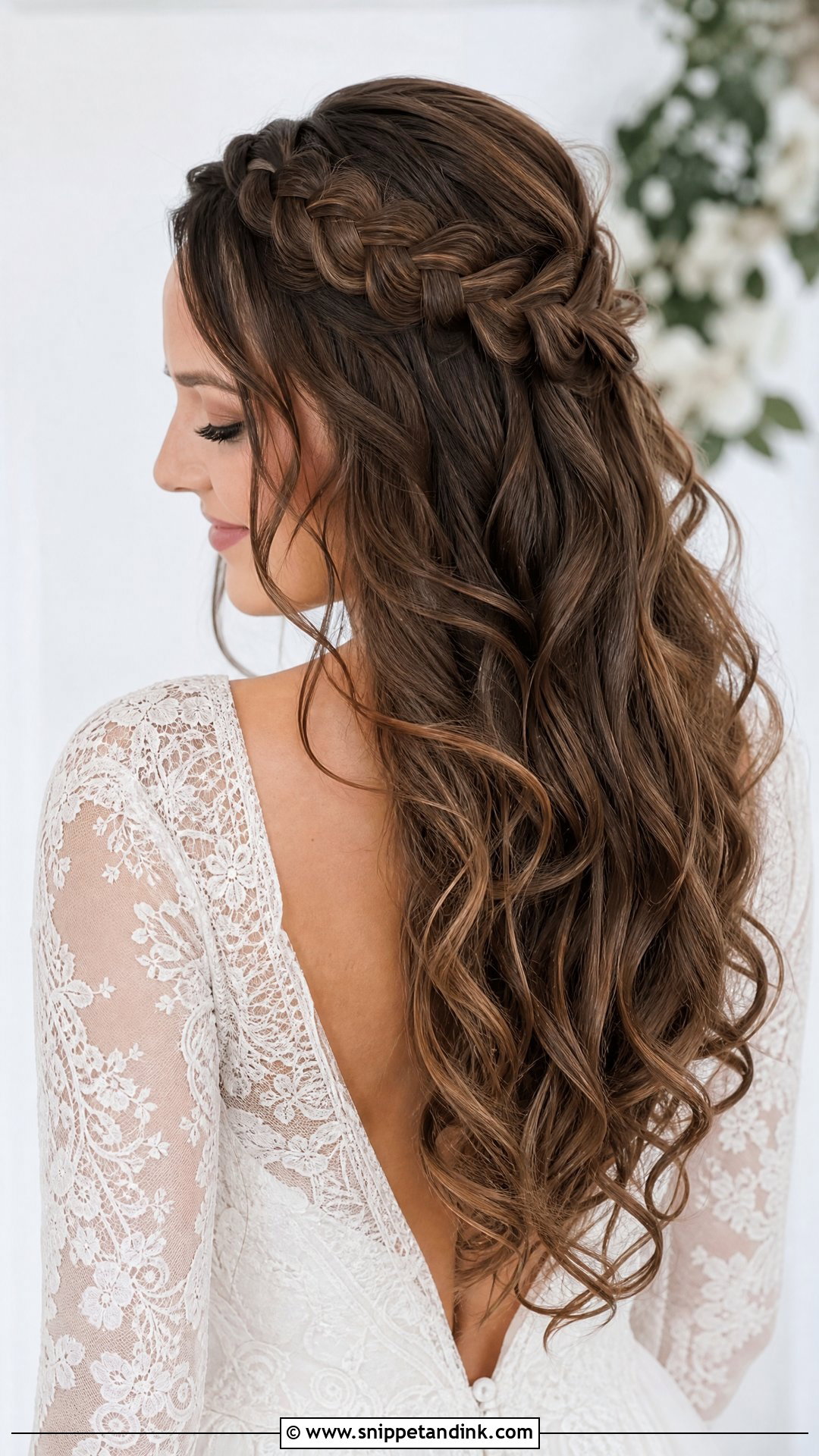 Down Curly Wedding Hair With Braid - Snippet and Ink - 15 Down Curly Hairstyles for Wedding