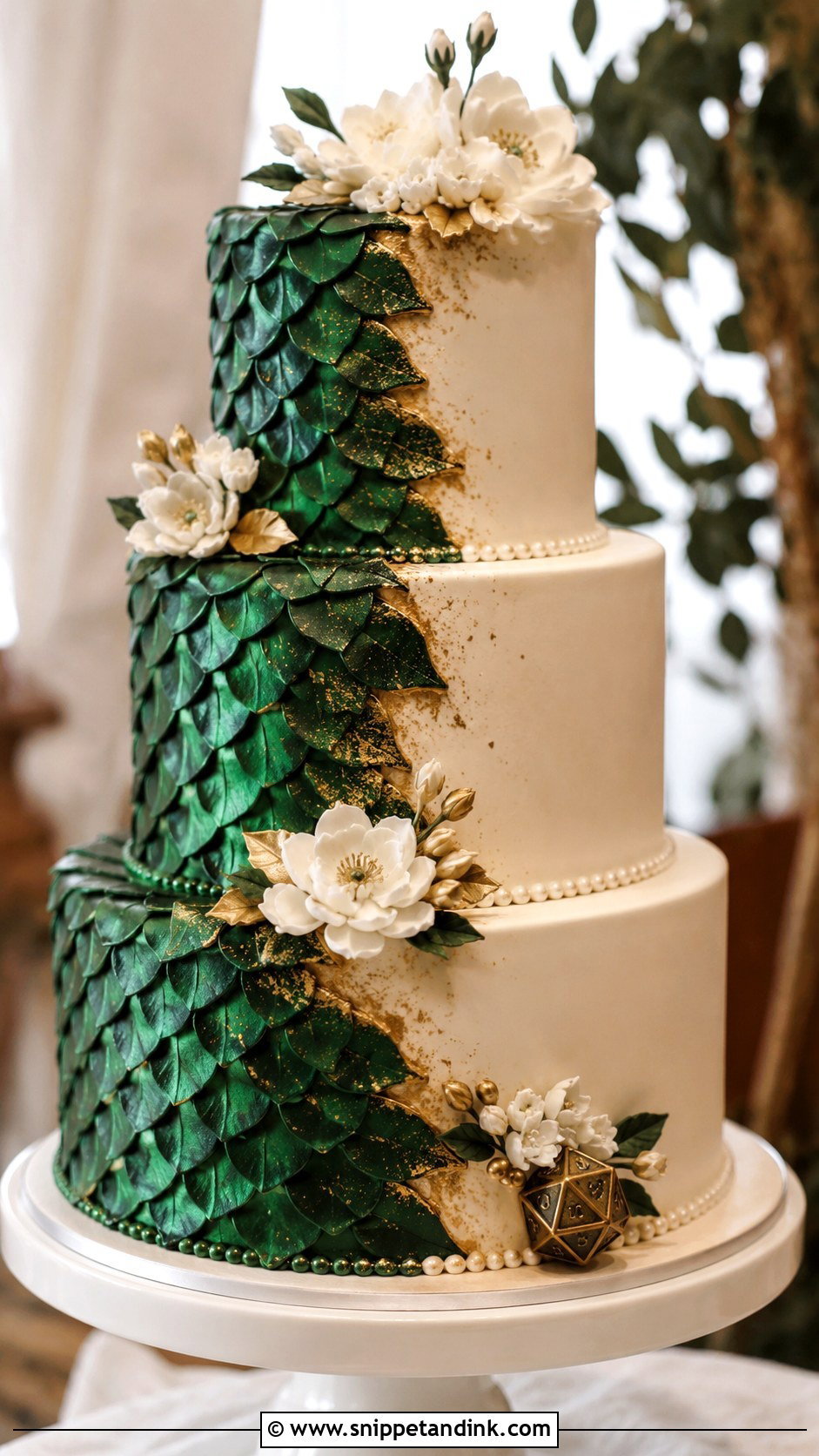 Dragon Scale Wedding Cake - Snippet and Ink - 25 Dungeons and Dragons Wedding Cake Ideas