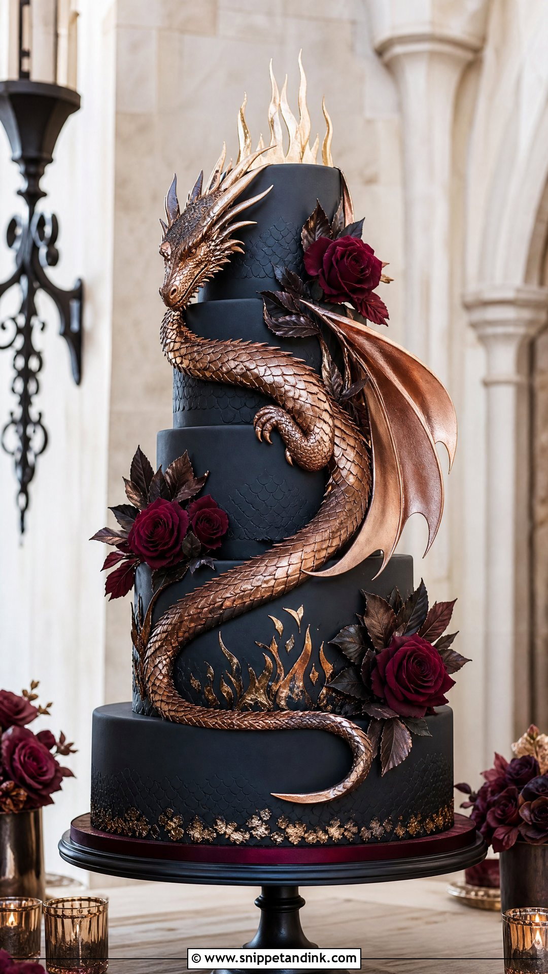 Dragon Wedding Cake - Snippet and Ink - 30 Fantasy Cake Ideas for Wedding