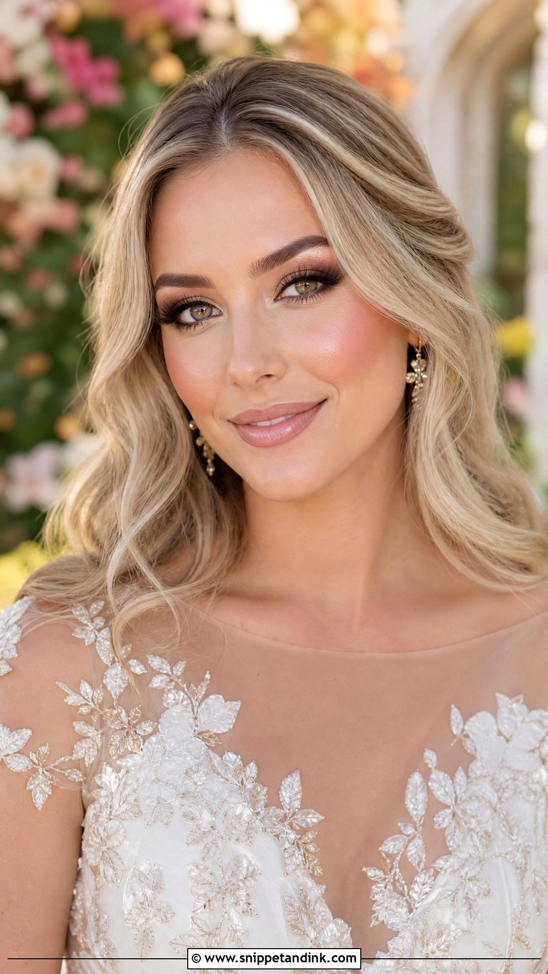 Dramatic Bridal Makeup With Dewy Skin - Snippet and Ink - 20 Dramatic Bridal Makeup Ideas