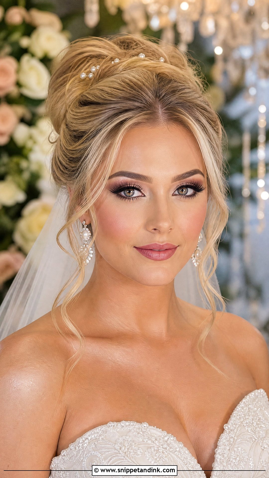 Dramatic Bridal Makeup With Full Glam Lashes - Snippet and Ink - 20 Dramatic Bridal Makeup Ideas