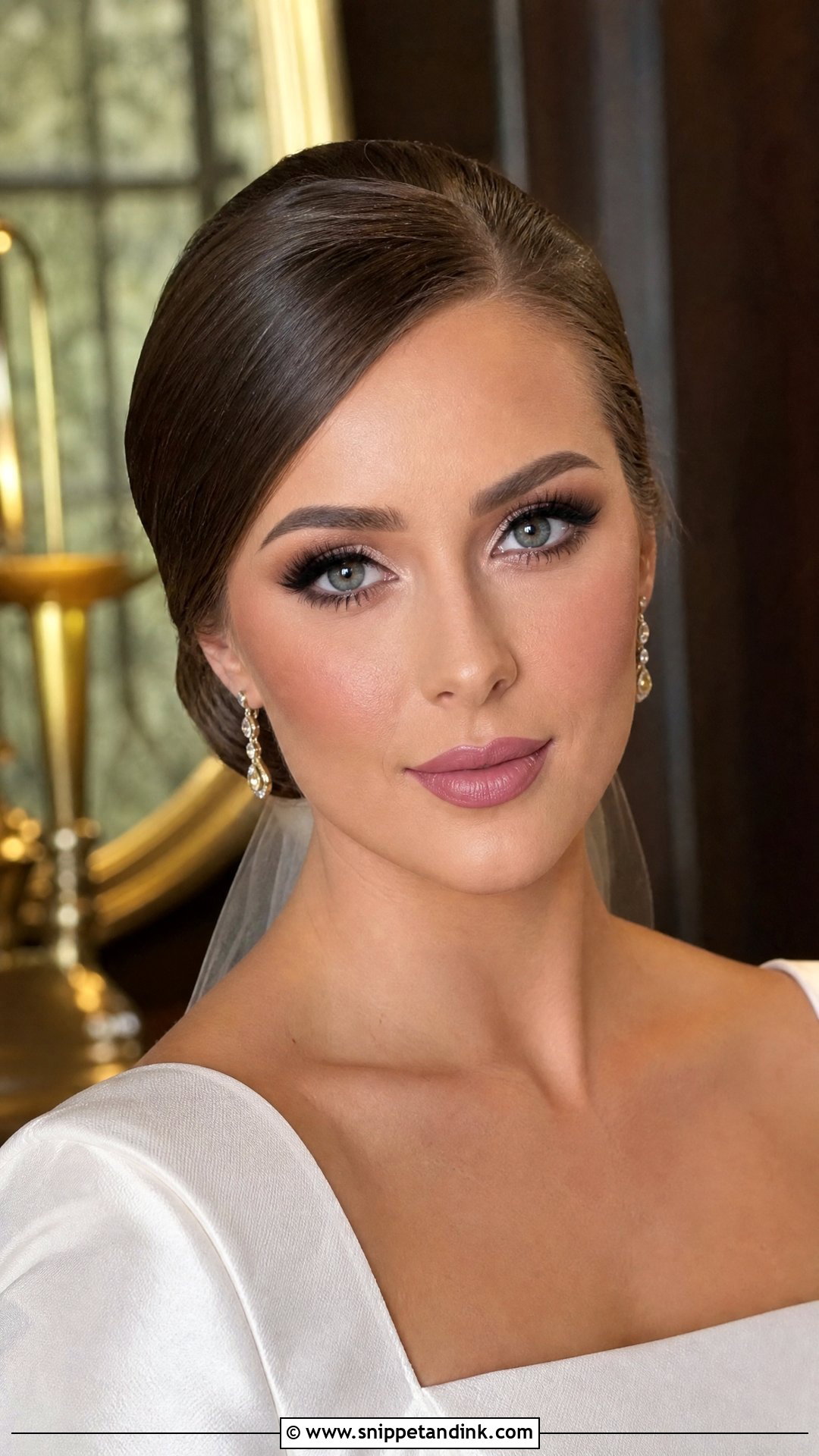 Dramatic Bridal Makeup With Matte Skin - Snippet and Ink - 20 Dramatic Bridal Makeup Ideas