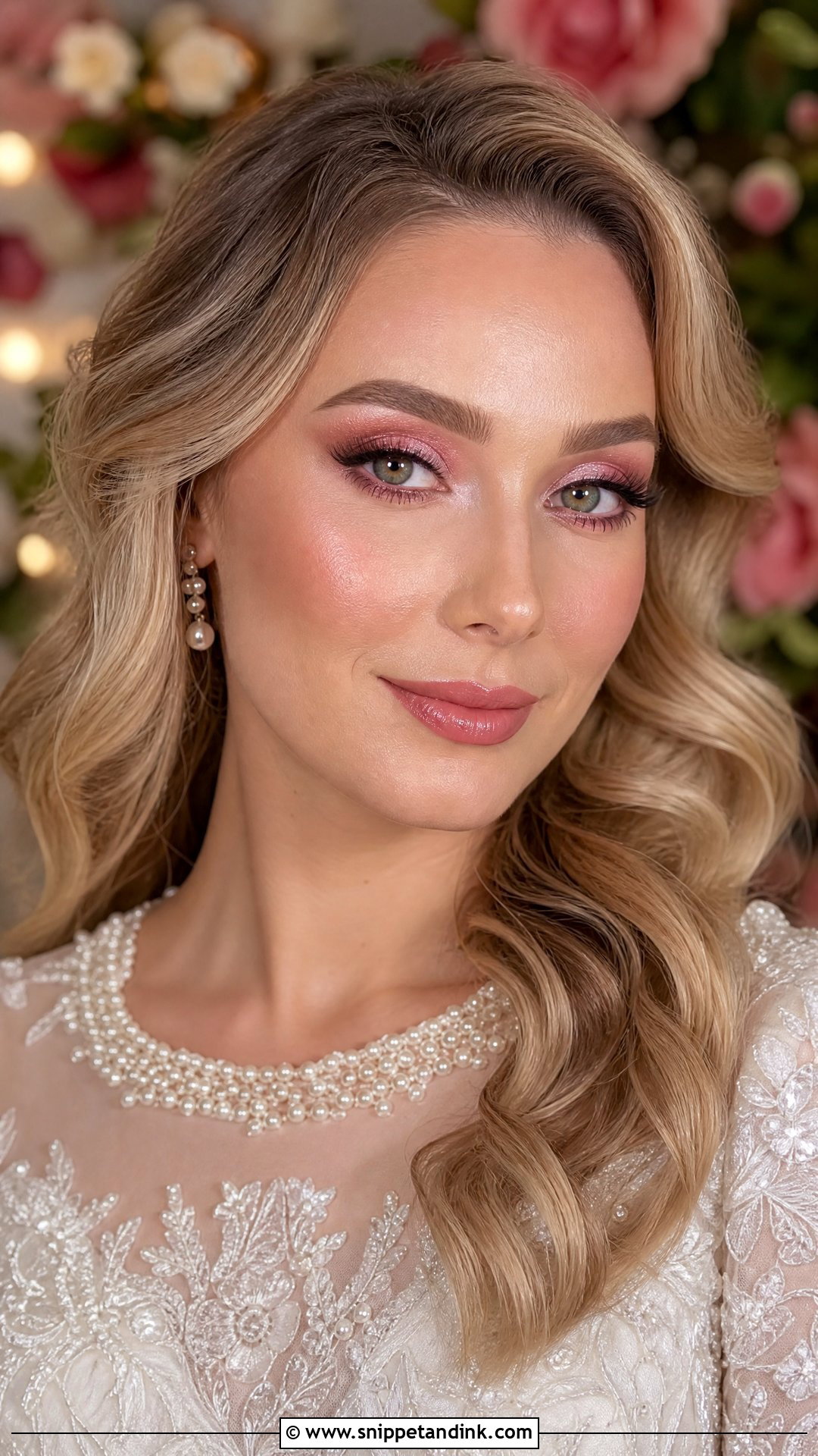 Dramatic Bridal Makeup With Pink Glam - Snippet and Ink - 20 Dramatic Bridal Makeup Ideas