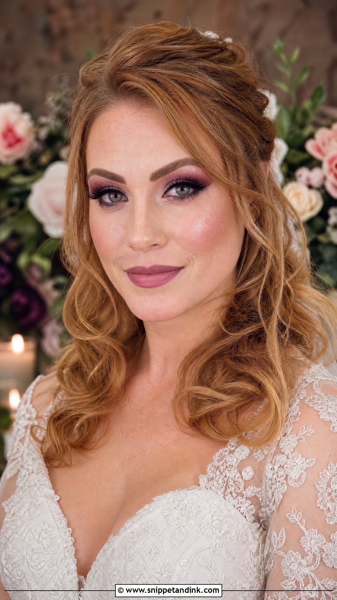 Dramatic Bridal Makeup With Plum Eyeshadow - Snippet and Ink - 20 Dramatic Bridal Makeup Ideas