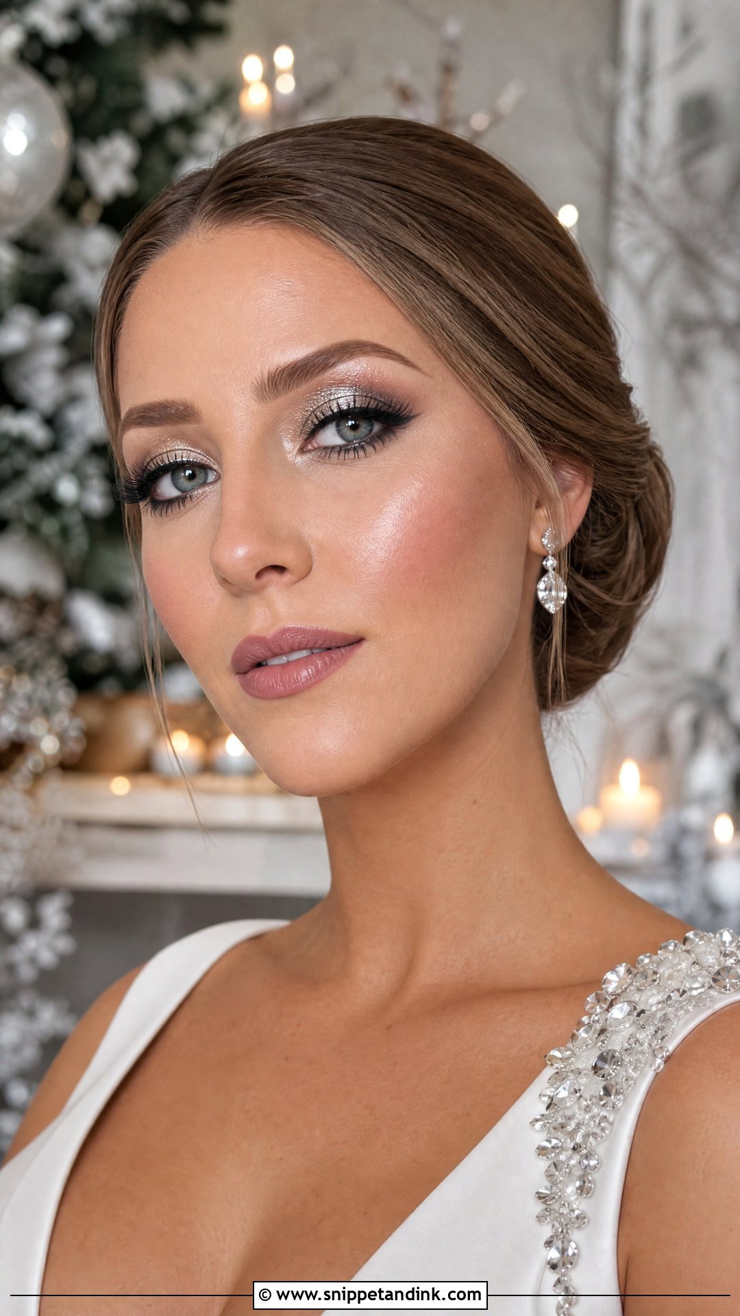 Dramatic Bridal Makeup With Silver Eyeshadow - Snippet and Ink - 20 Dramatic Bridal Makeup Ideas