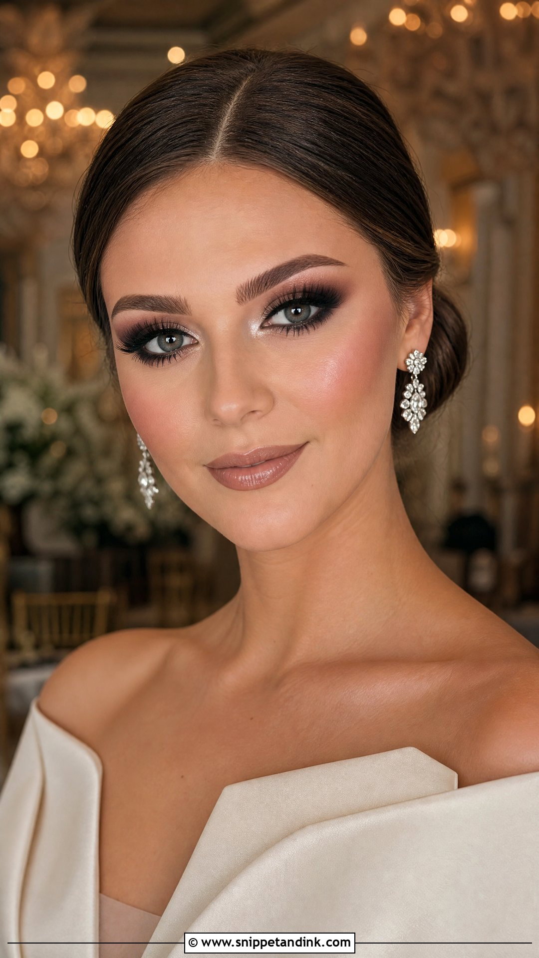 Dramatic Bridal Makeup With Smokey Eyes - Snippet and Ink - 20 Dramatic Bridal Makeup Ideas