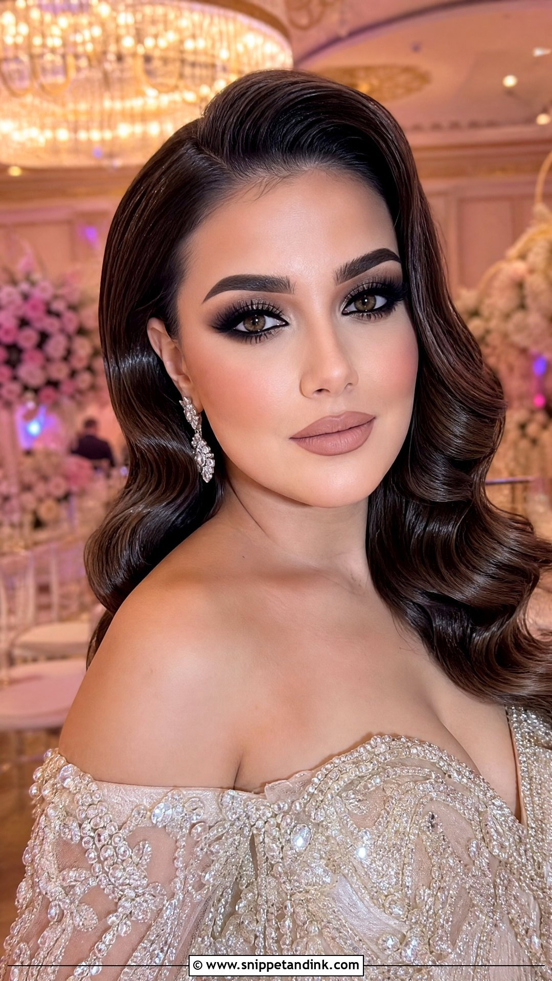 Dramatic Bridal Makeup With Soft Black Smokey Eyes - Snippet and Ink - 20 Dramatic Bridal Makeup Ideas