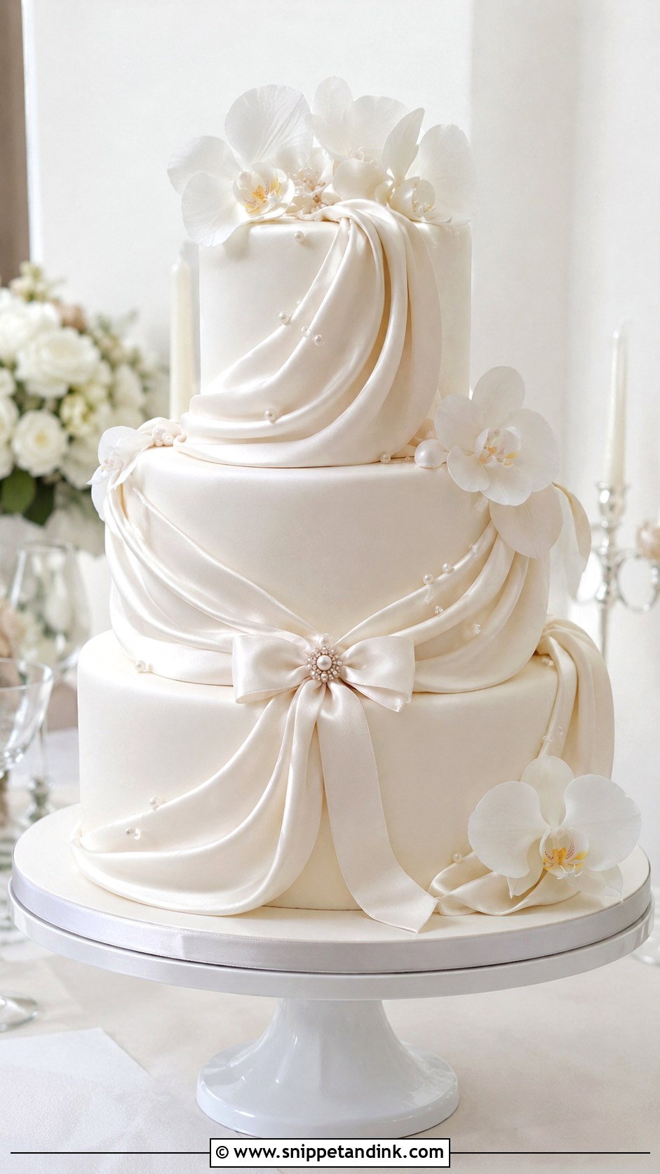 Draped Fabric Wedding Cake - Snippet and Ink - 20 Best Cake Design Ideas for Wedding