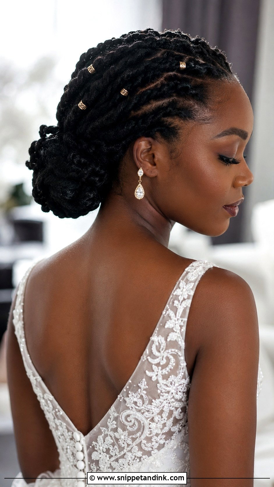 Dreadlock Barrel Twist Wedding Hairstyle - Snippet and Ink - 20 Dreadlock Wedding Hairstyles Black Women