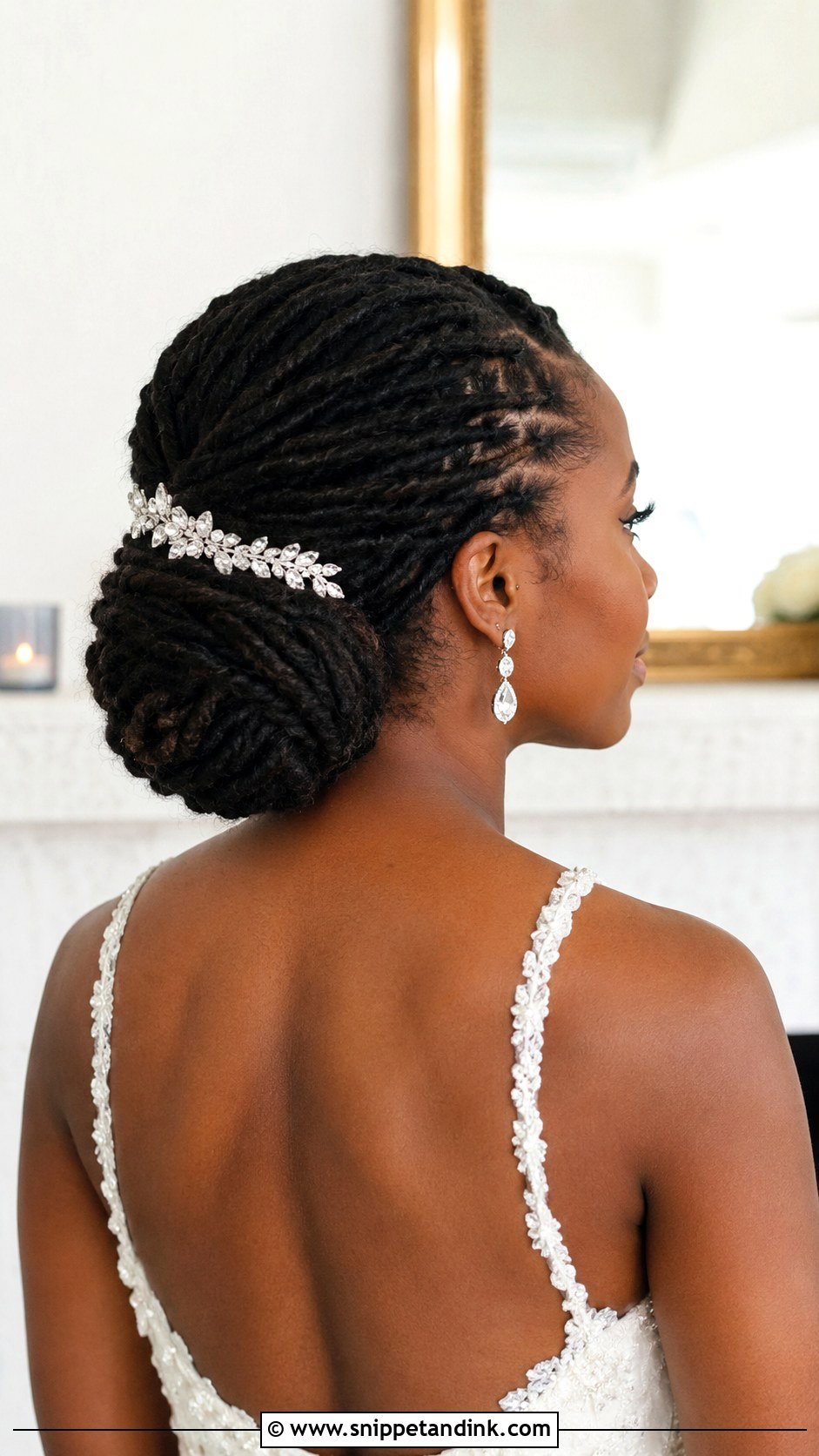 Dreadlock Chignon Wedding Hairstyle - Snippet and Ink - 20 Dreadlock Wedding Hairstyles Black Women