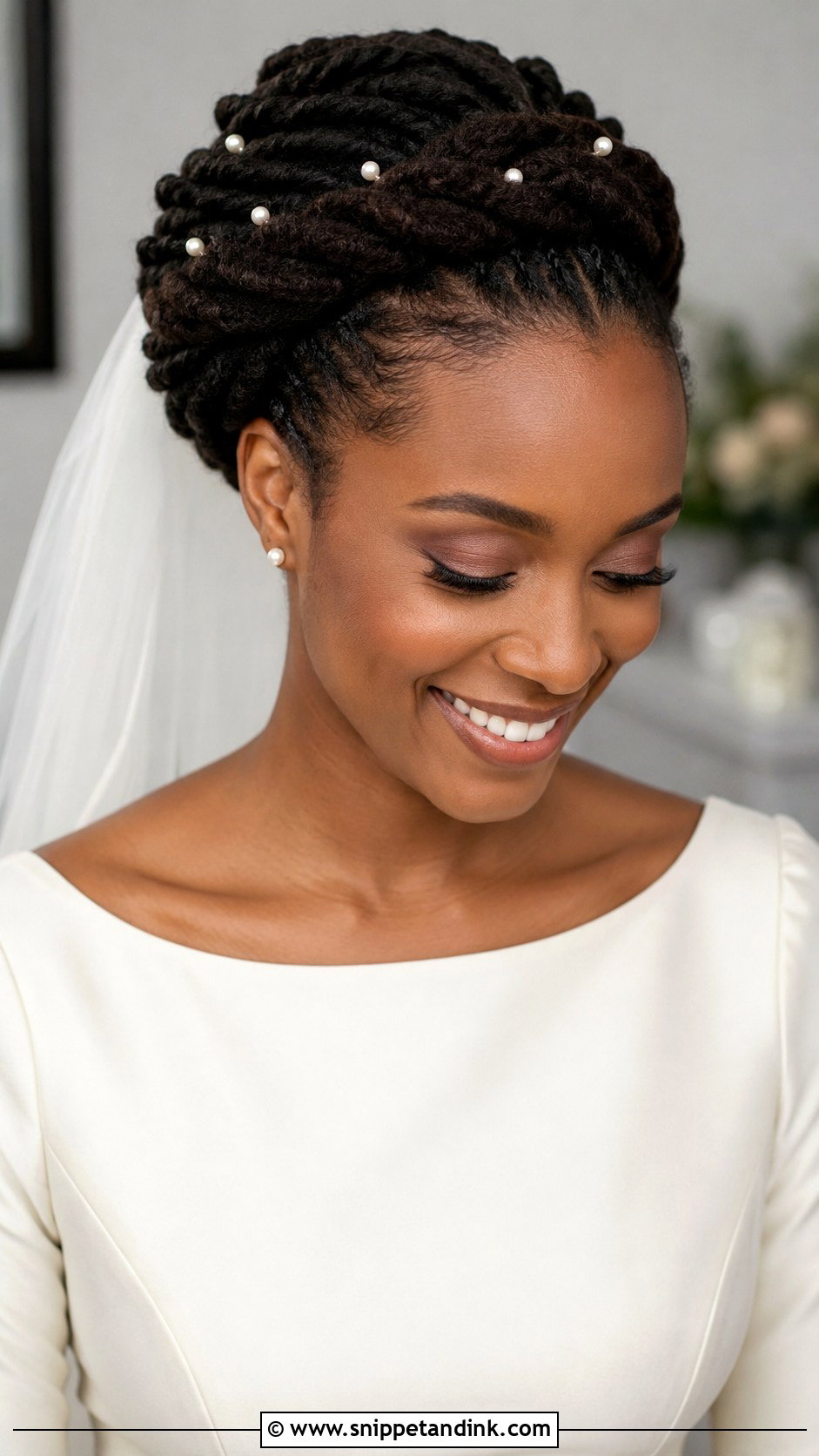 Dreadlock Crown Braid Wedding Hairstyle - Snippet and Ink - 20 Dreadlock Wedding Hairstyles Black Women
